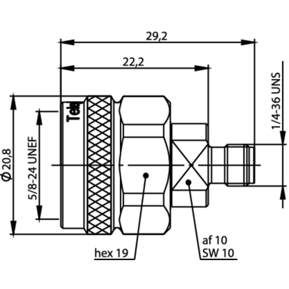 Telegärtner 100024220 100024220 Koax-Adapter N-Stecker - SMA-Buchse 1 Adapter