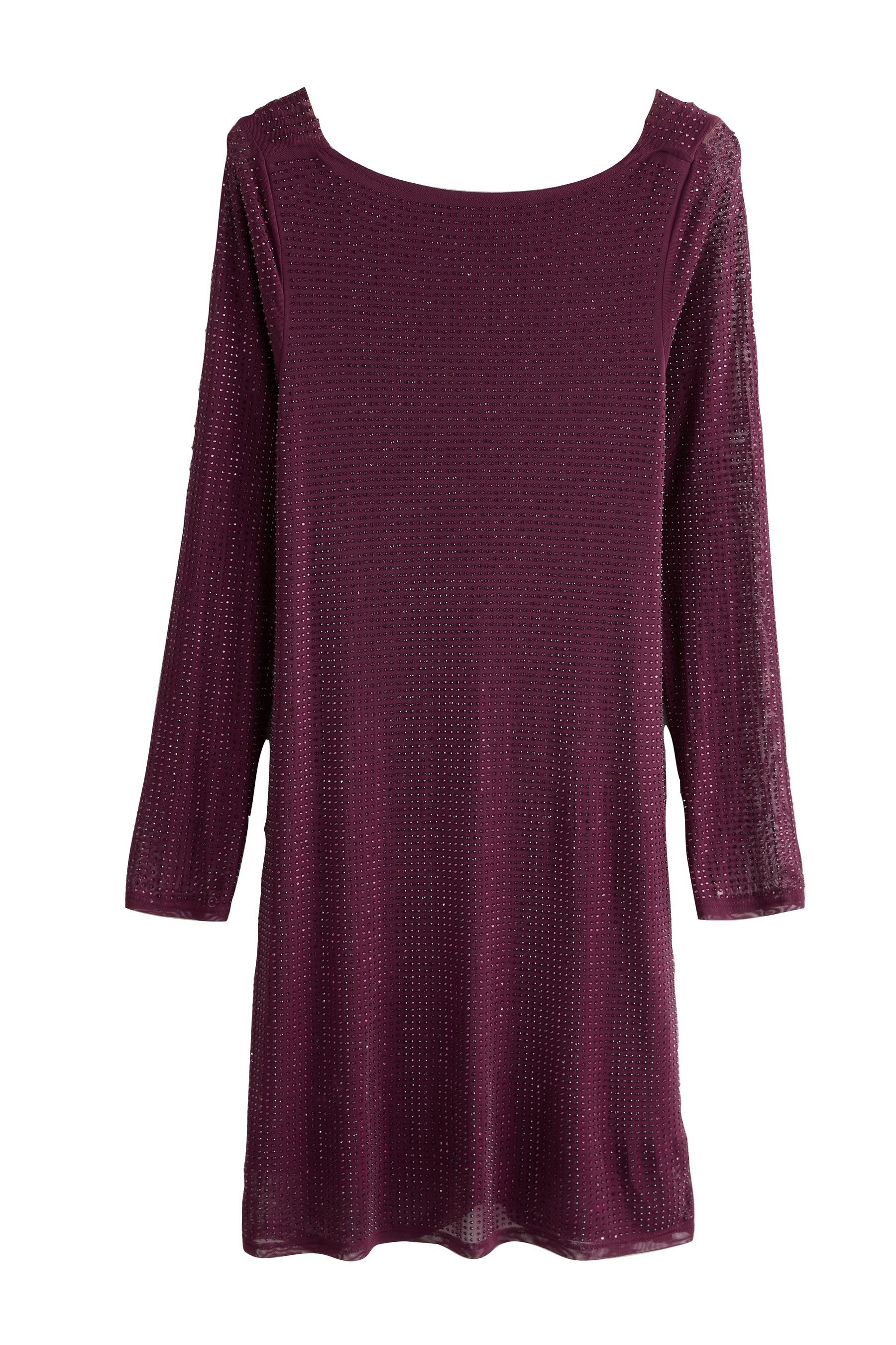 Next Jerseykleid Minikleid mit Wasserfallausschnitt hinten (1-tlg)