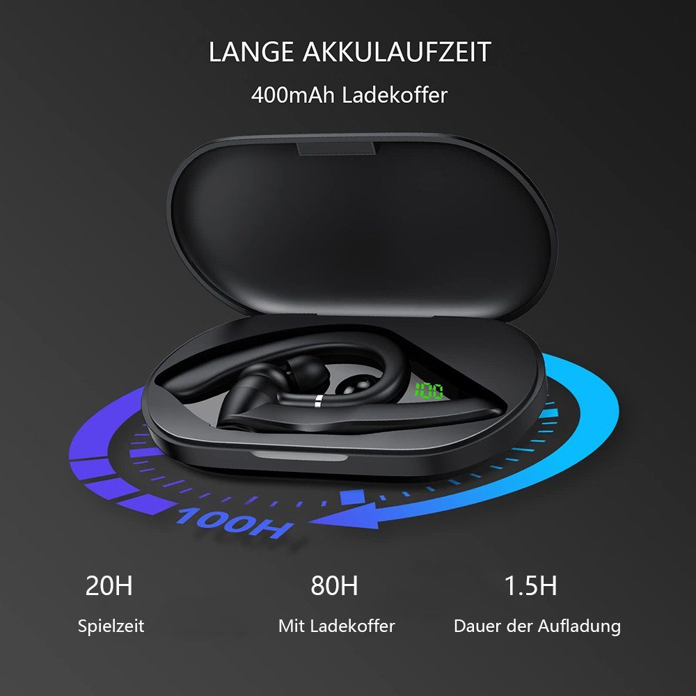 Kopfhörer Anzeige LED Ladebox Bluetooth-Kopfhörer Bluetooth Headset, GelldG Kabellos mit