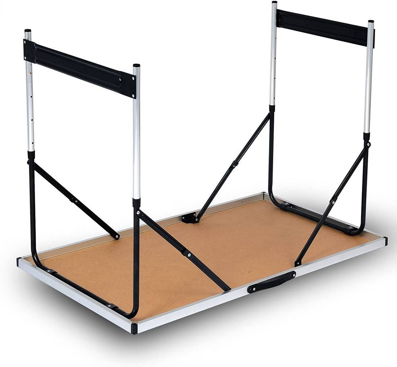 EUGAD Campingtisch (1-St), höhenverstellbar klappbar aus MDF, Aluminium Stahl