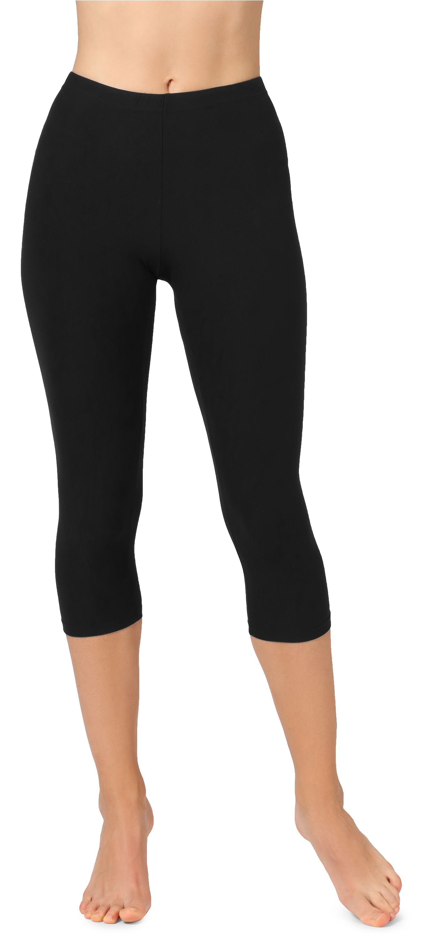 Merry Style Leggings Damen 3/4 Capri Leggings MS10-349 (1-tlg) elastischer Bund