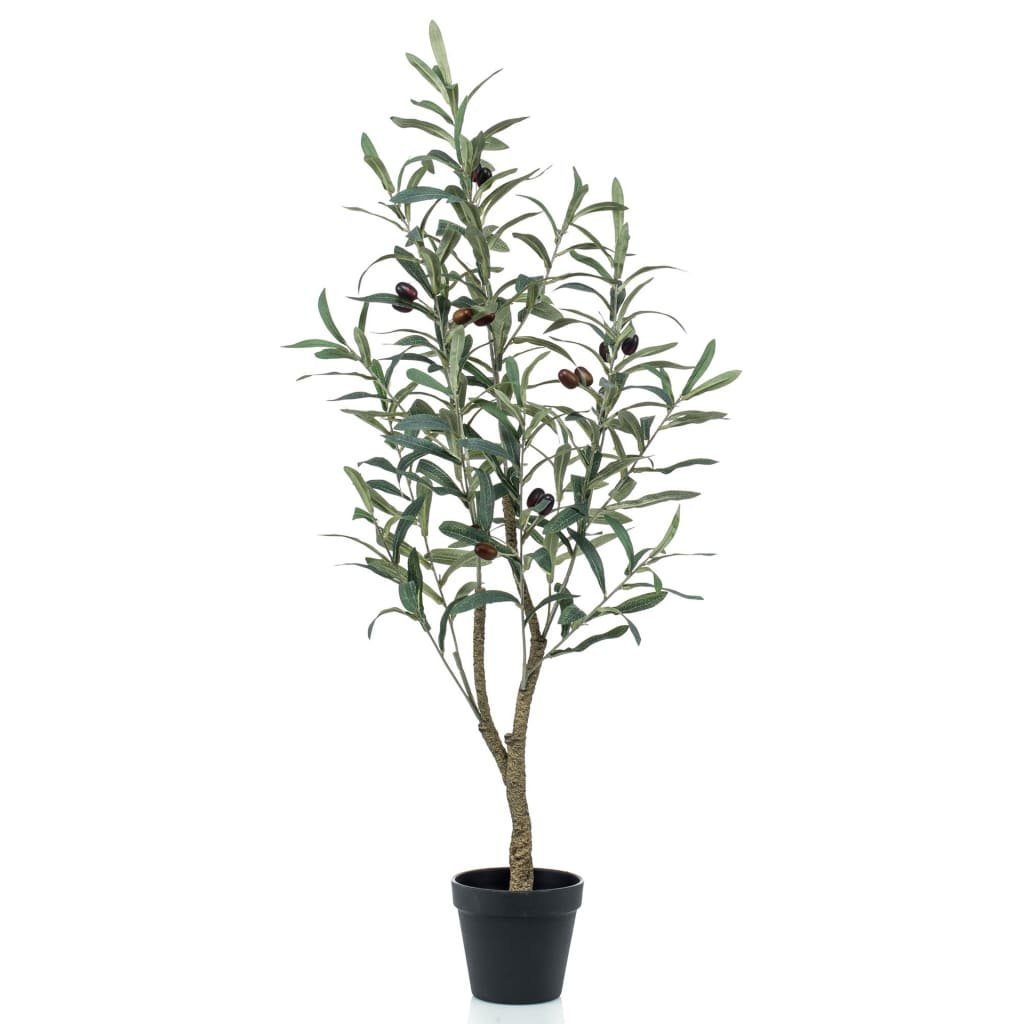 Kunstrasen Künstlicher Olivenbaum im Topf 90 cm, Emerald, Höhe: 90 mm