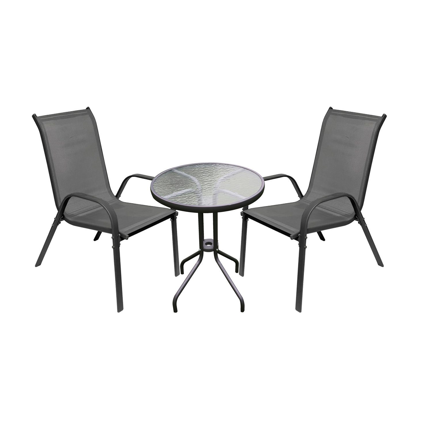 Mojawo Essgruppe 3-tlg Bistro Garnitur Bistromöbel Klappstuhl Stuhl Tisch Sitzgruppe