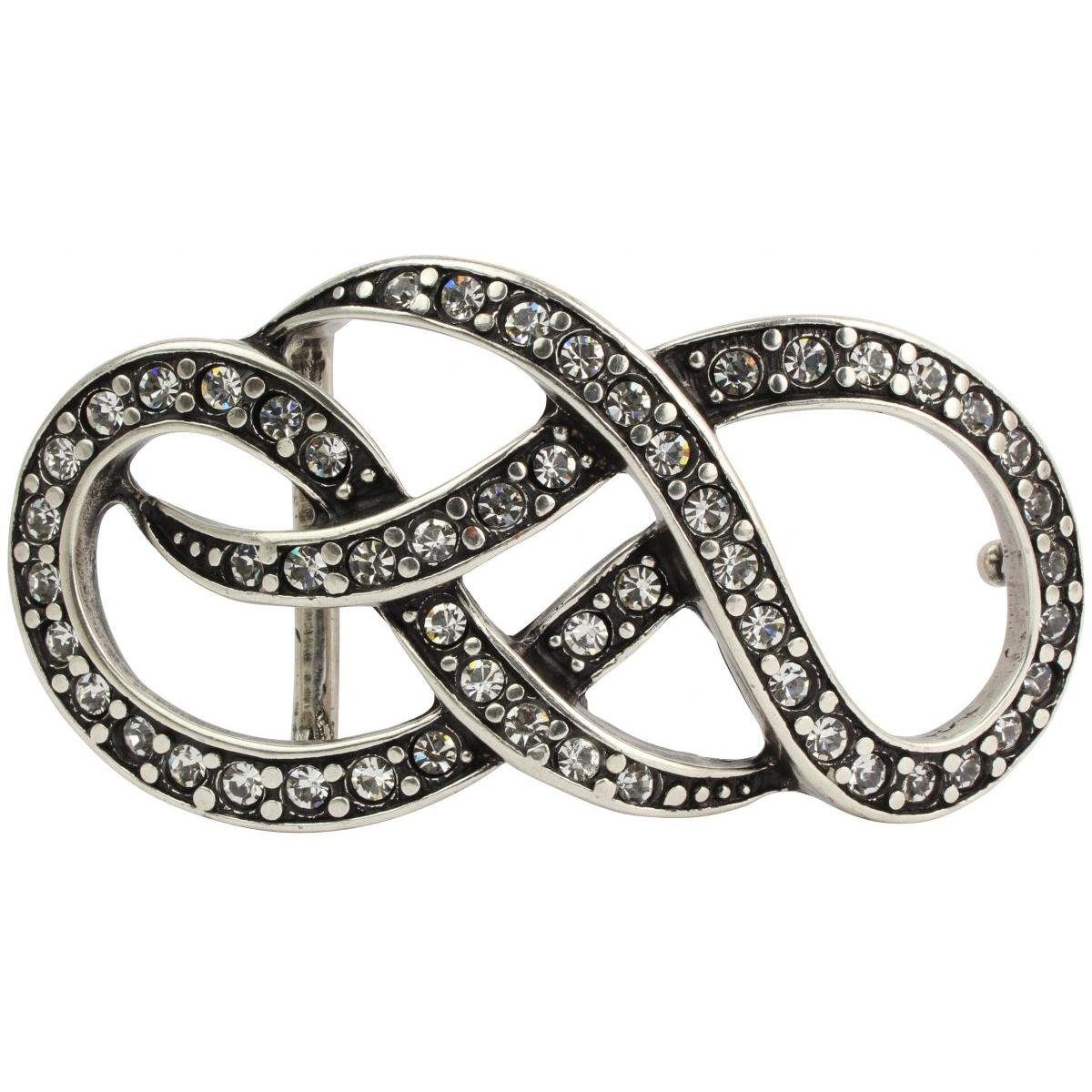 Gürtelschnalle Cristal Waves 4,0 cm - Buckle Gürtelschließe 40mm - Mit hochwertigem S