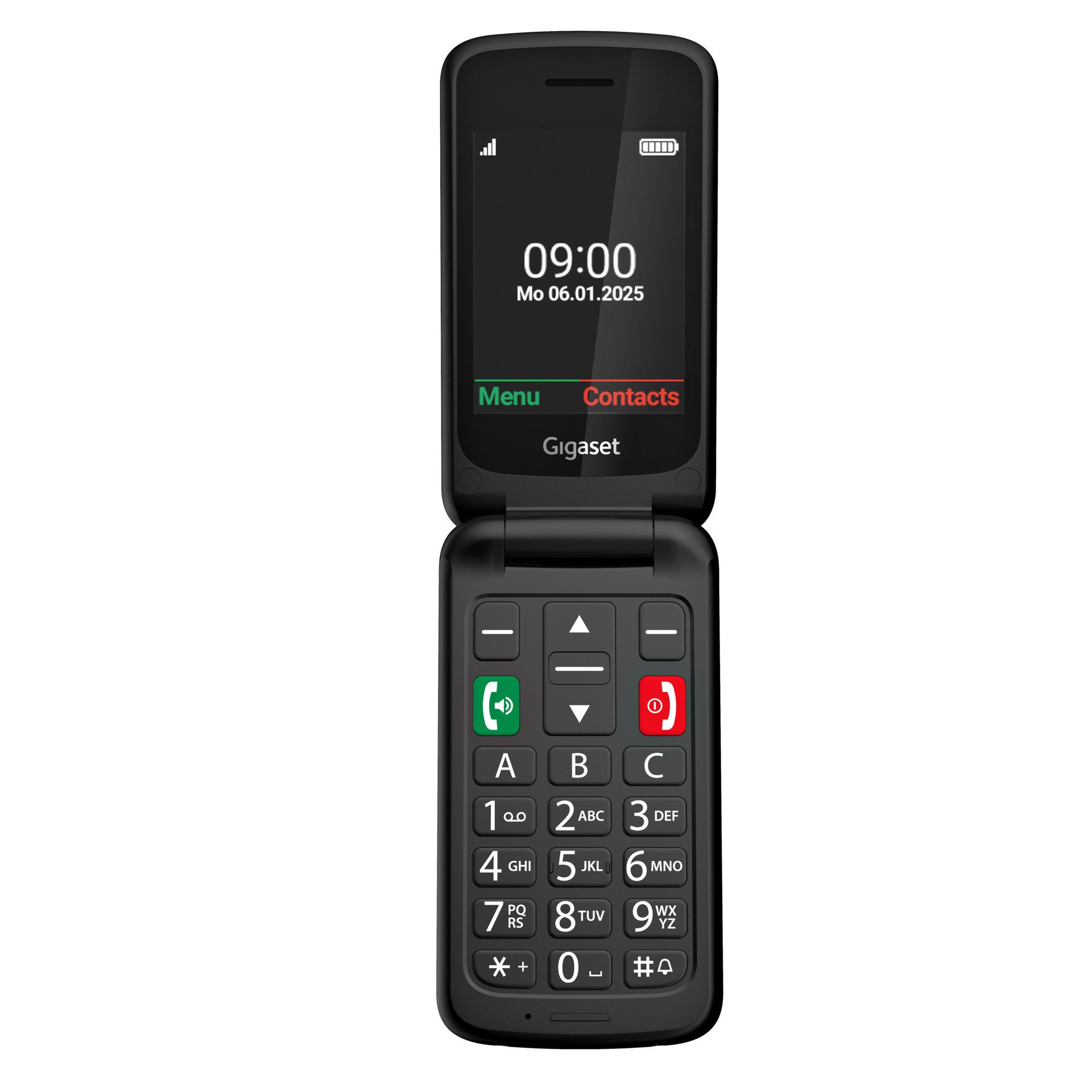 Gigaset GL595 2G-Flip-Mobiltelefon Klapphandy (7,10 cm/2,80 Zoll, 0,3 MP Kamera)