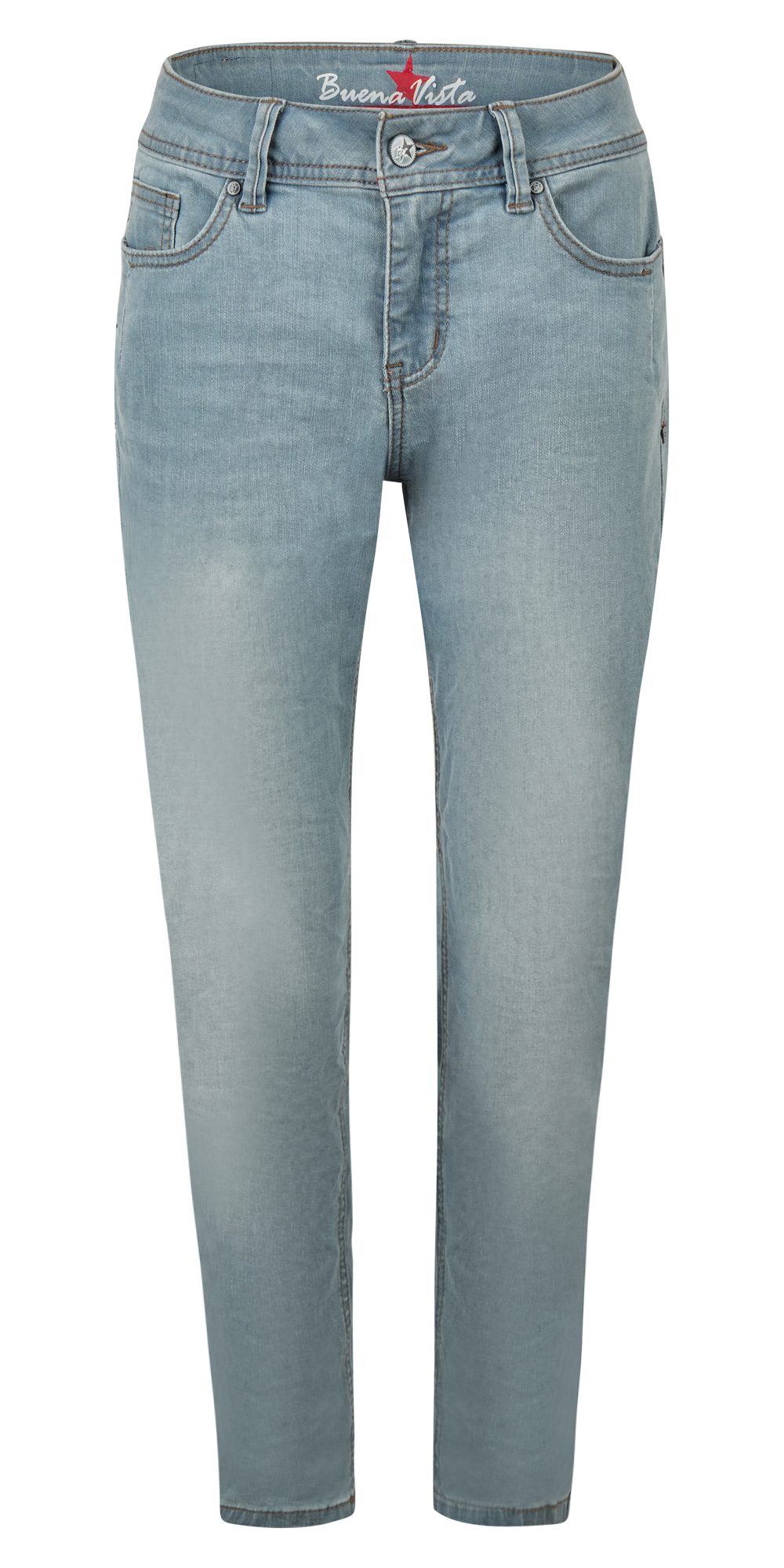Buena Vista Gerade Jeans Malibu-Zip high 7/8 stretch denim - Jeans Damen - Stretchjeans - Slim