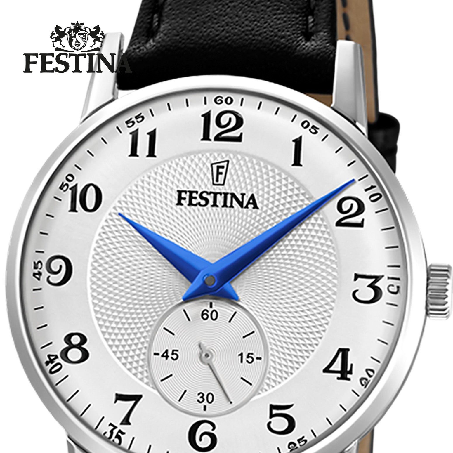 Festina Quarzuhr Festina Damenuhr Klassik, (Analoguhr), Damen Armbanduhr rund, Lederarmband schwarz, Casual