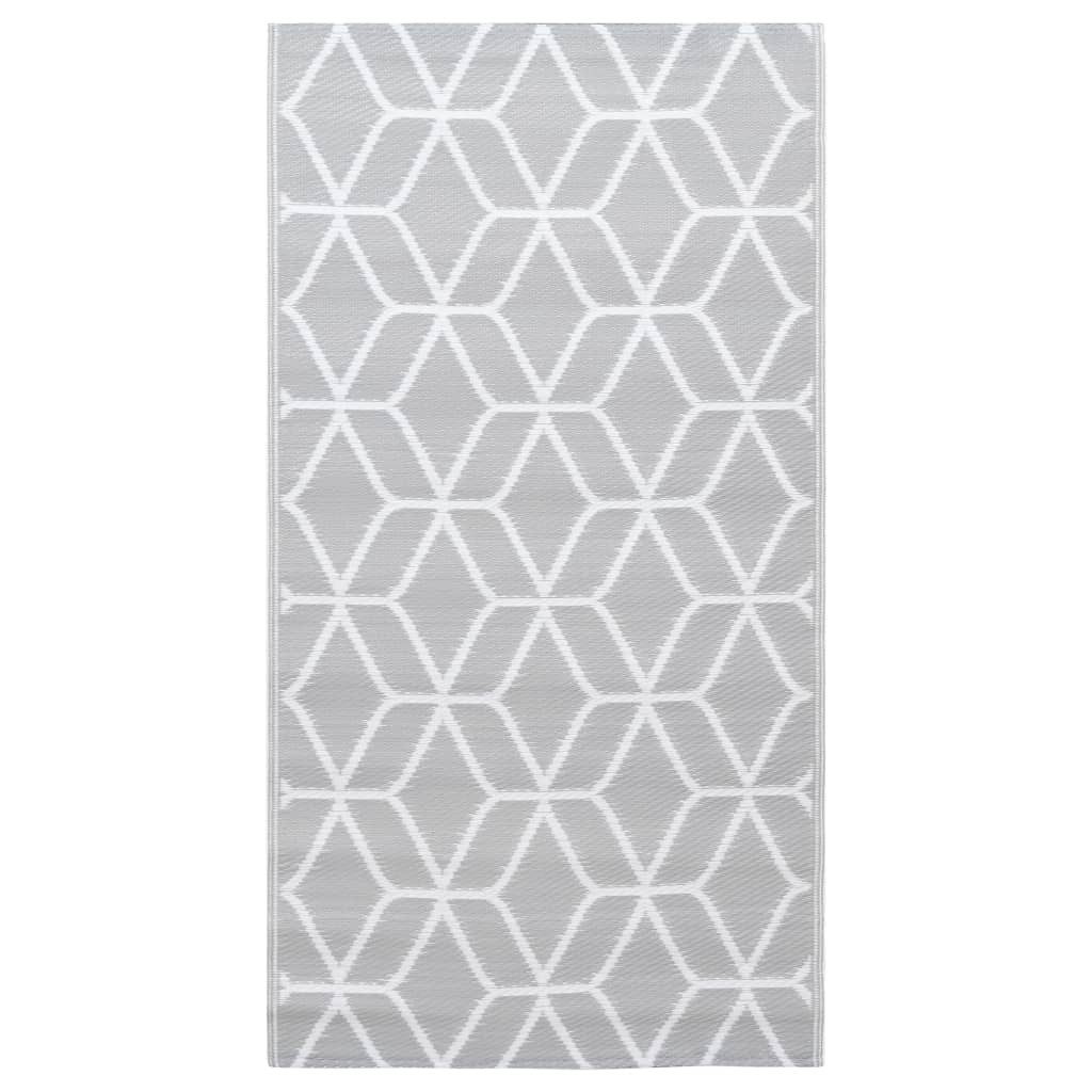 vidaXL Outdoorteppich 120 x 180 cm Teppich Terrasse Camping Outdoor draußen Vorzelt Grau 120, Höhe: 180 mm
