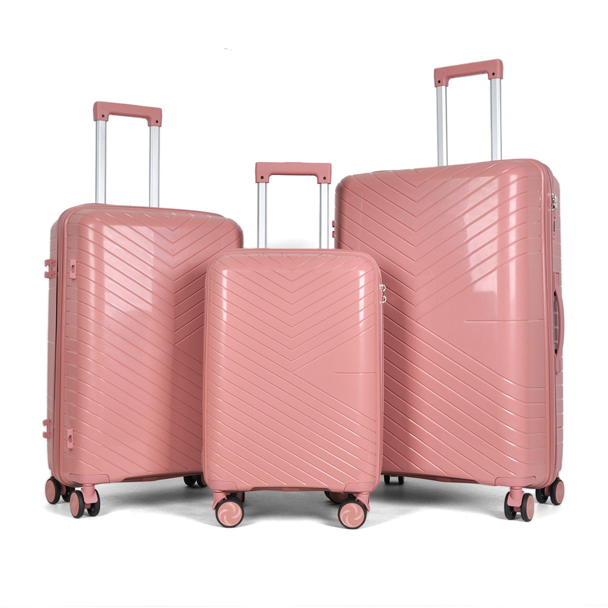 Barut Trolleyset Reisekoffer Set NOVA Rose Gold, (Set, 3 tlg., MS-19914)
