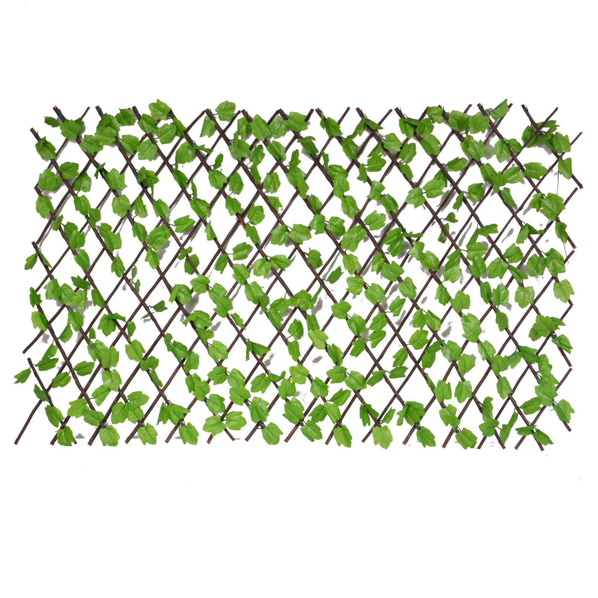 UNUS GARDEN Balkonsichtschutz Rankgitter Sichtschutz Pflanzenwand Weide mit Blättern (1-St., 90x180cm (HxB) Sichtschutzhecke Windschutz Efeu Blätterzaun