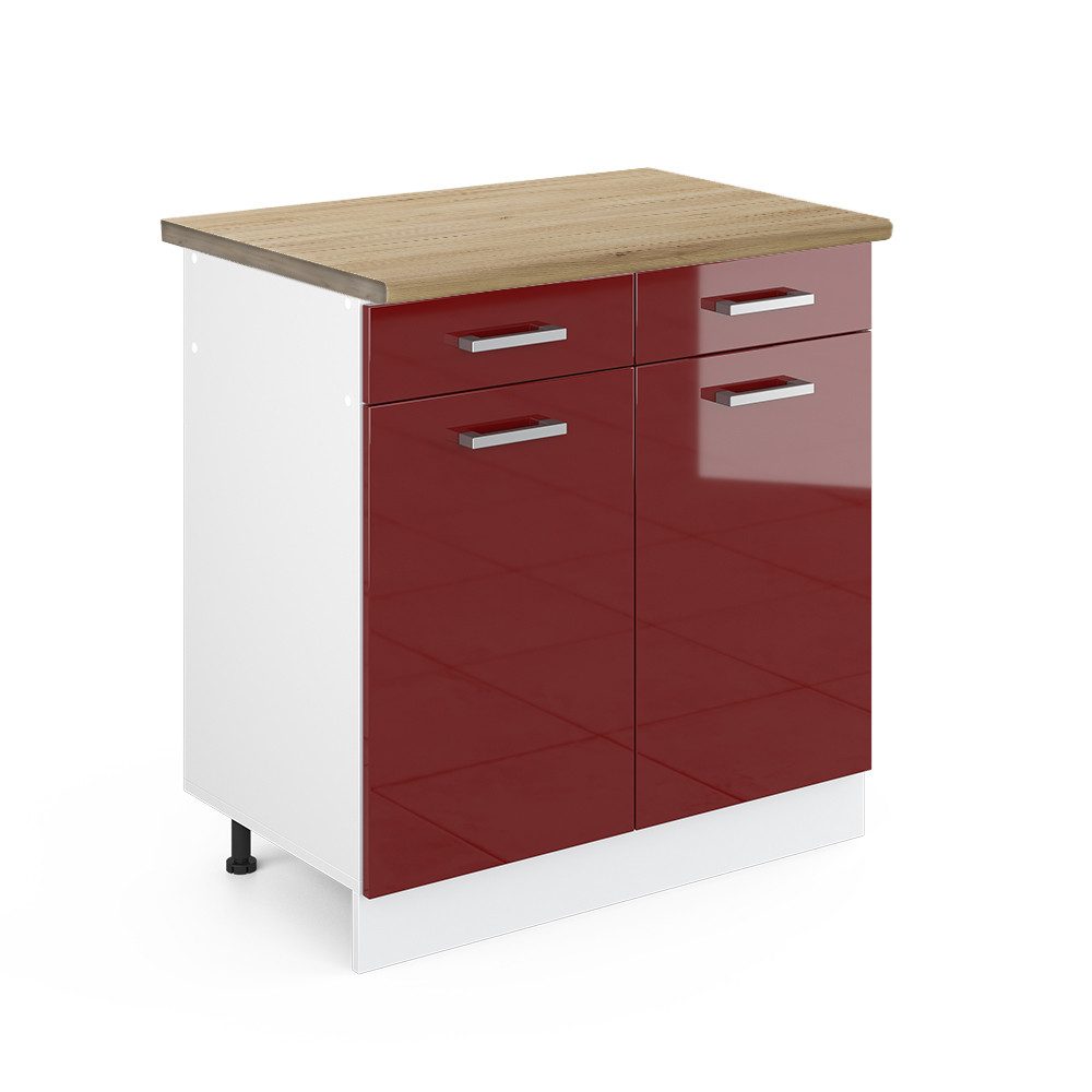 Vicco Unterschrank R-Line, Weiß/Anthrazit, 80 cm, günstig online kaufen