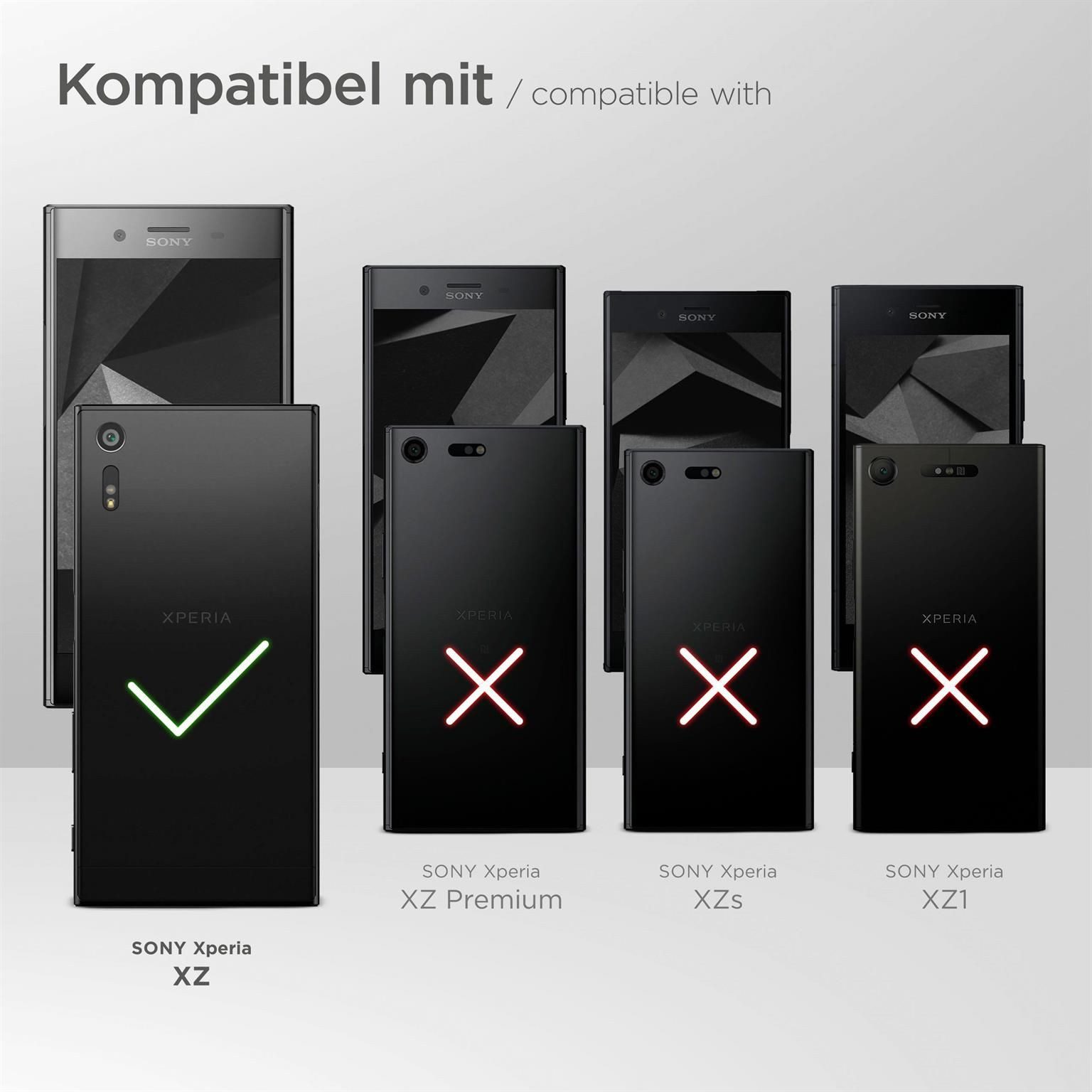 ONEFLOW Handyhülle für Sony Xperia XZ Wasserdichte Tasche BeachBag Schwarz 5,2 Zoll, Hülle mit Touch Kamera Fenster IPX8 Unterwasser-Tasche zum Schwimmen