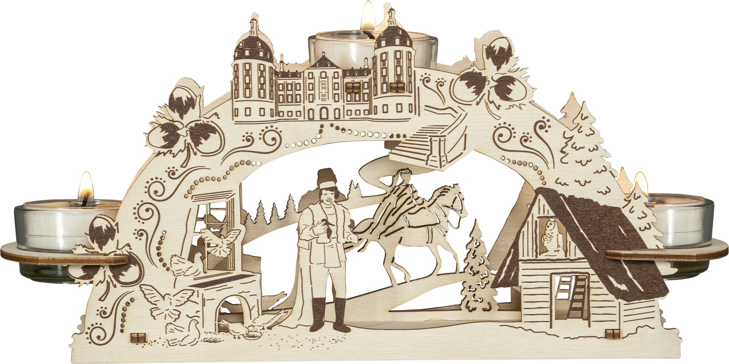 Saico GmbH Seiffen Teelichthalter Teelichthalter Drei Haselnüsse für Aschen günstig online kaufen