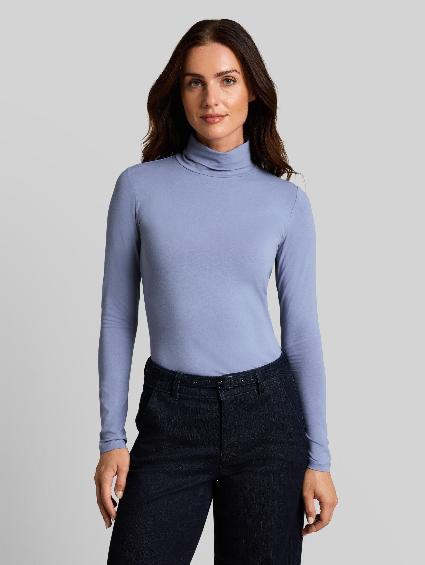 TOM TAILOR Langarmshirt T-Shirt (im Einserpack) Basic Rollkragenshirt