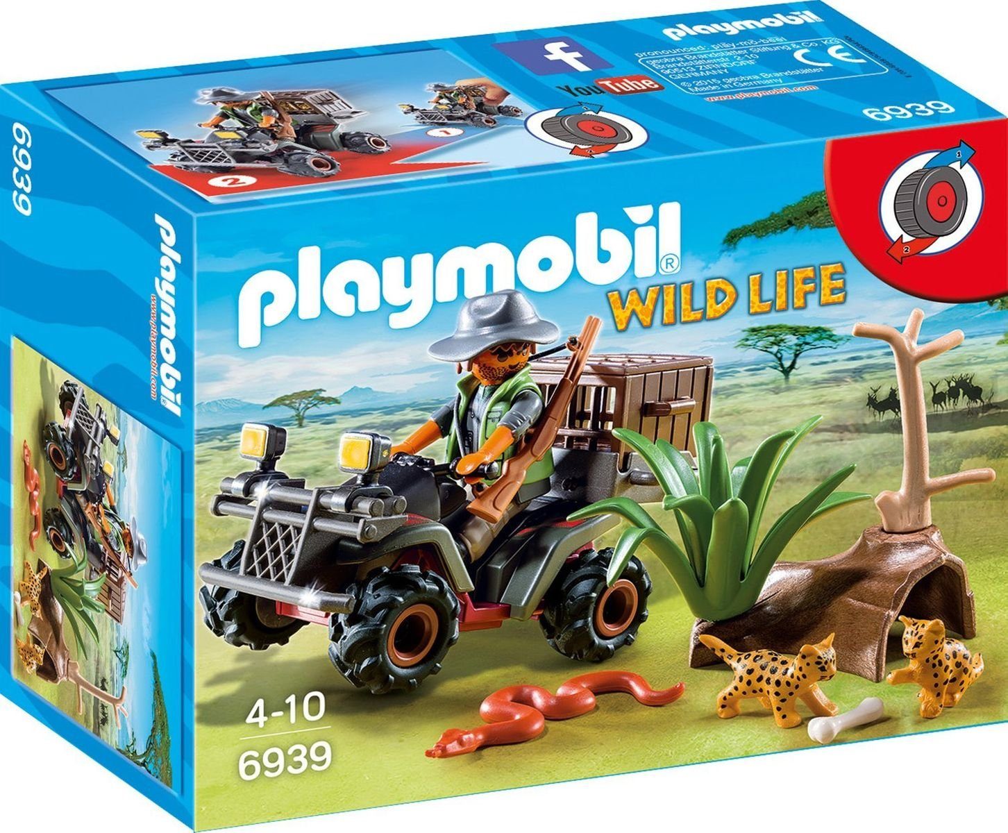 Playmobil® Spielwelt PLAYMOBIL® 6939 - Wild Life - Spielset, Wilderer mit  Quad