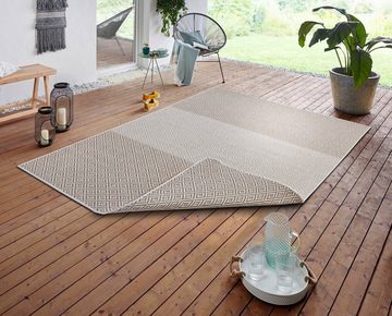 Teppich Borneo, NORTHRUGS, rechteckig, Höhe: 5 mm, In- und Outdoor geeignet, Wendbar, Wohnzimmer