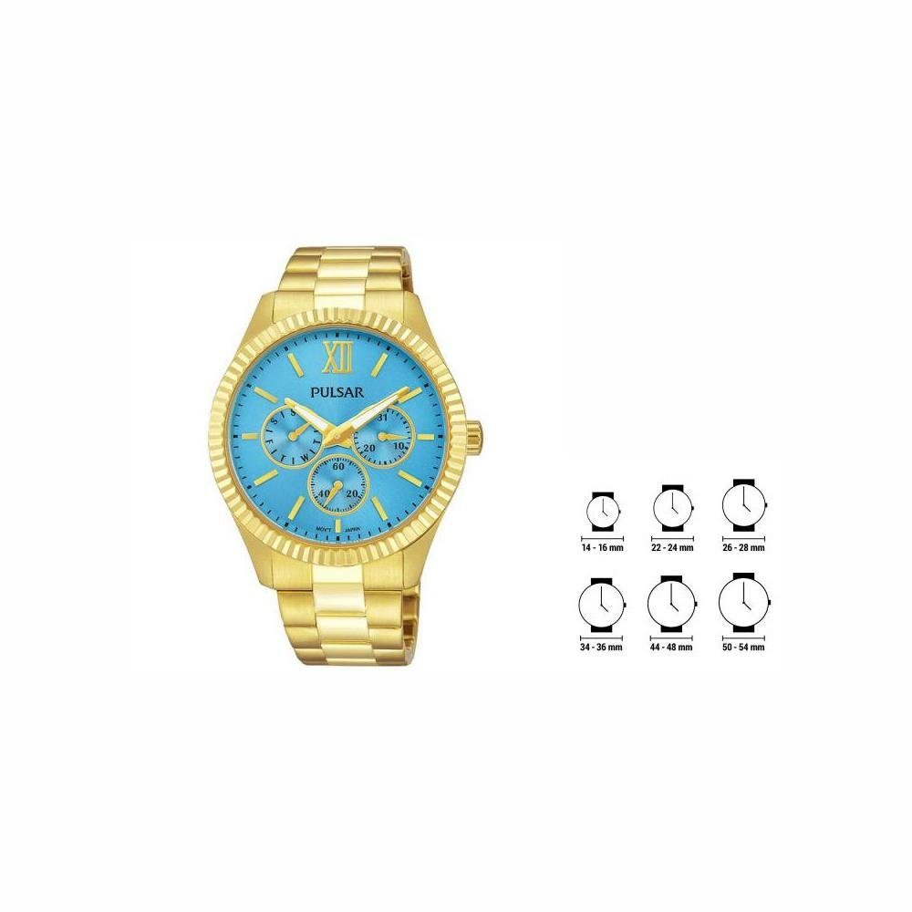 Uhr Armbanduhr Blau Quarzuhr Pulsar Kunststoff Pulsar 40mm Damenuhr Pulsar 6220X1