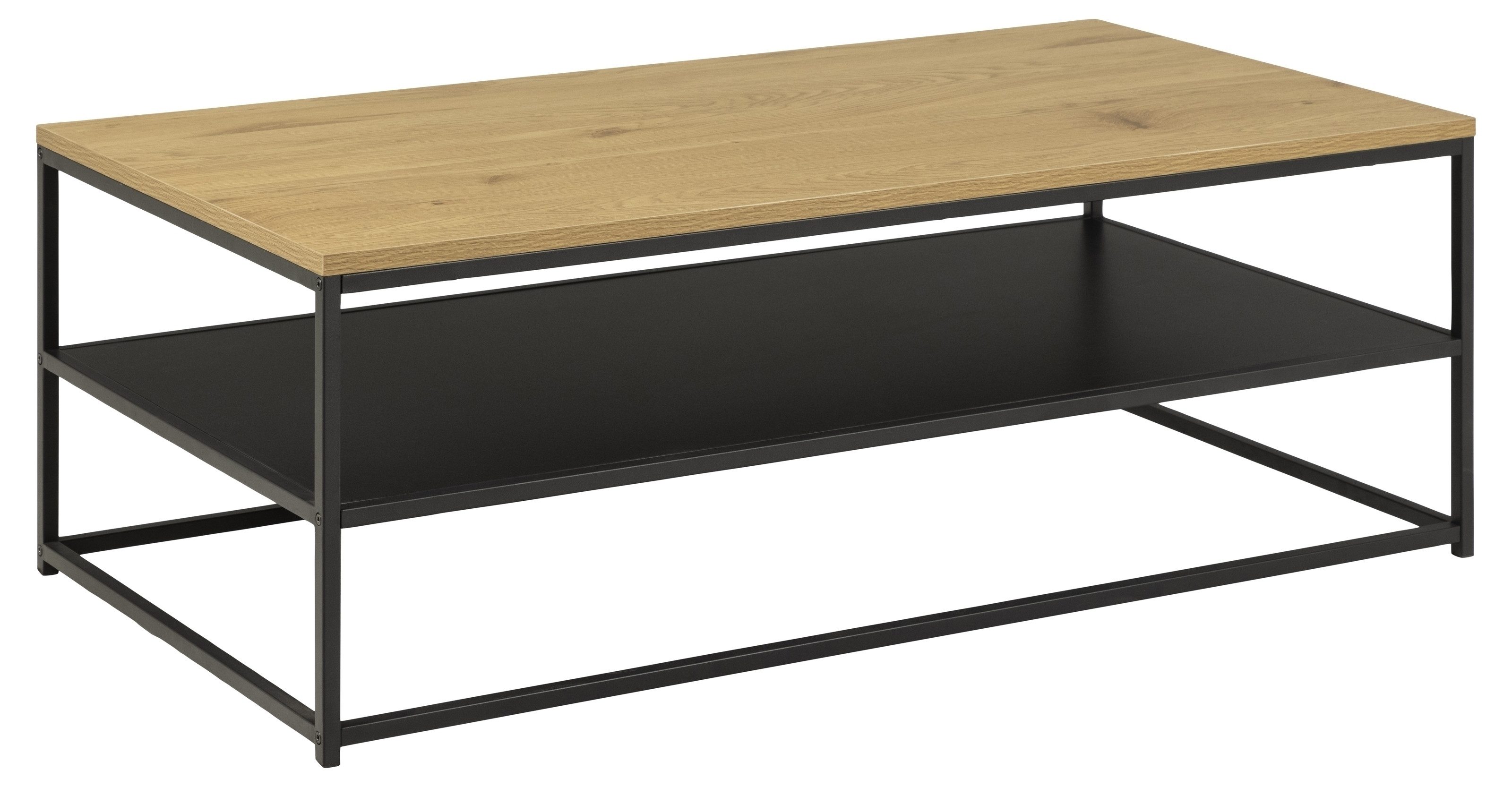 freiraum Couchtisch Gila, in Wildeiche, MDF, Stahl - 120x42x60cm (BxHxT)