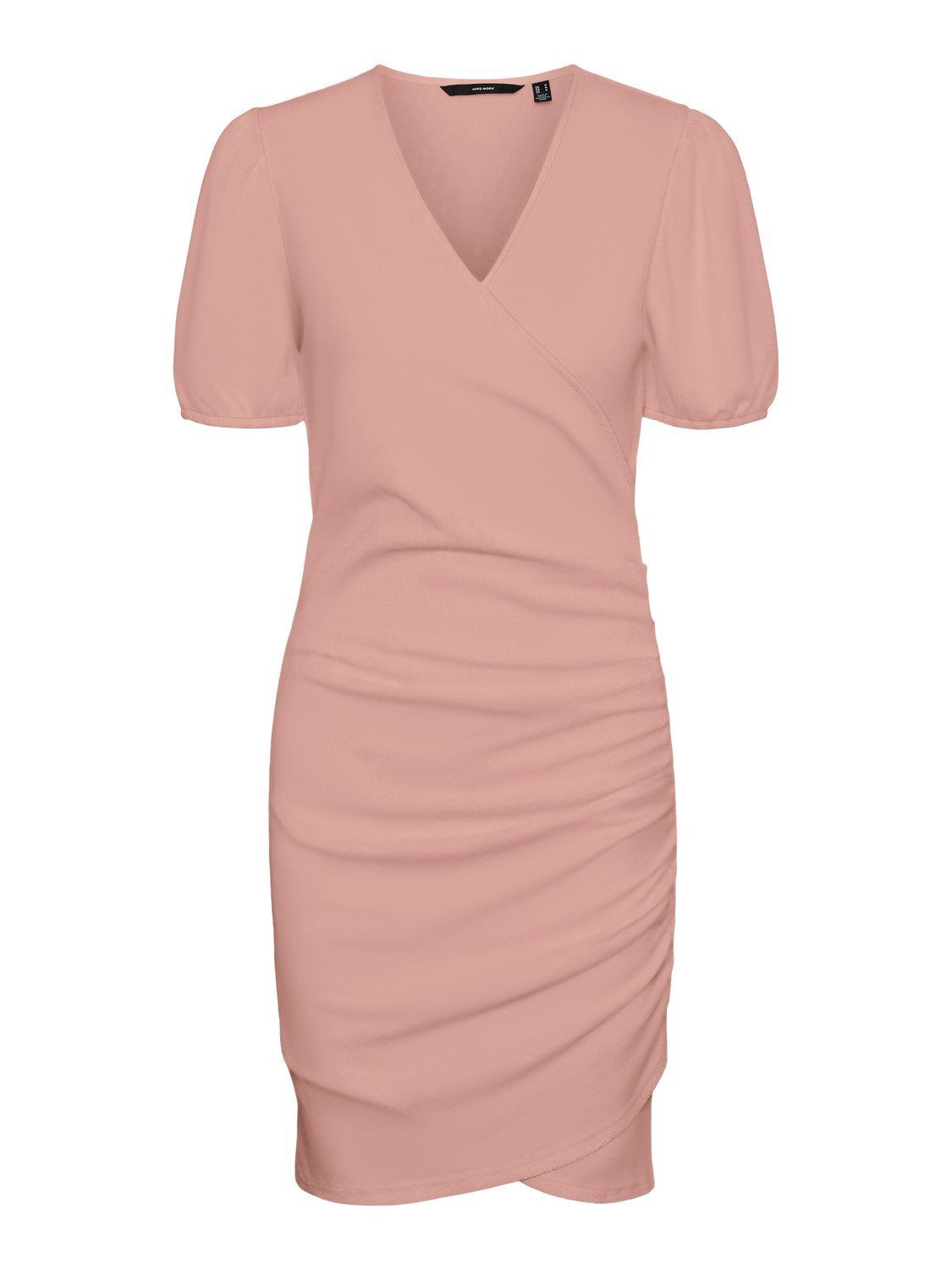 Vero Moda Shirtkleid (knielang, 1-tlg) VMELISA S/S WRAP DRESS LCS JRS