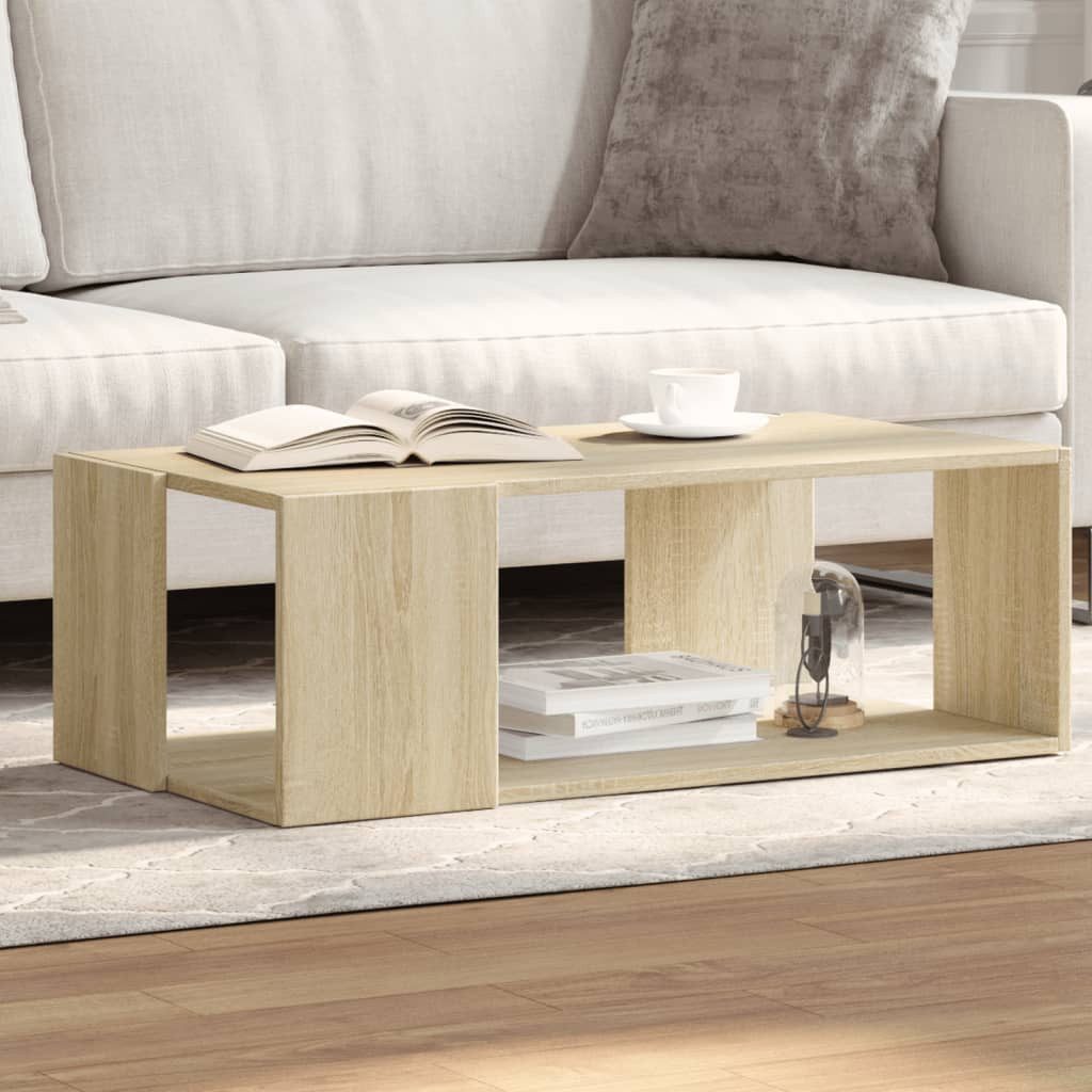 furnicato Couchtisch Sonoma-Eiche 89,5x48x30 cm Holzwerkstoff günstig online kaufen