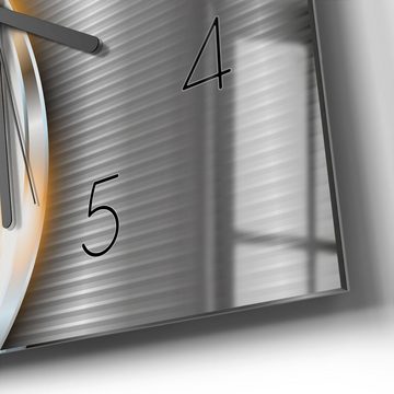 DEQORI Wanduhr 'Elegantes Vektordesign' (Glas Glasuhr modern Wand Uhr Design Küchenuhr)