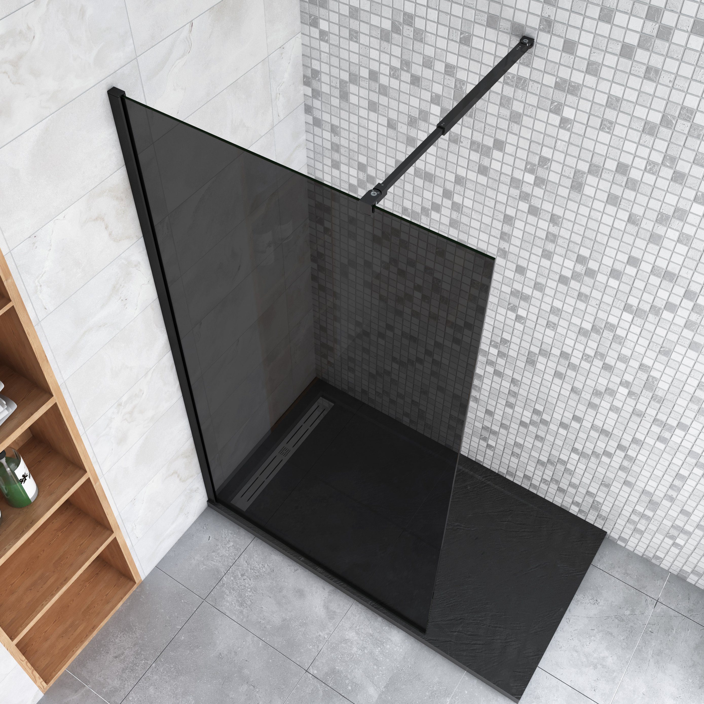 duschspa Duschwand Glaswand Duschwand Walk in Dusche Duschtrennwand Duschka günstig online kaufen