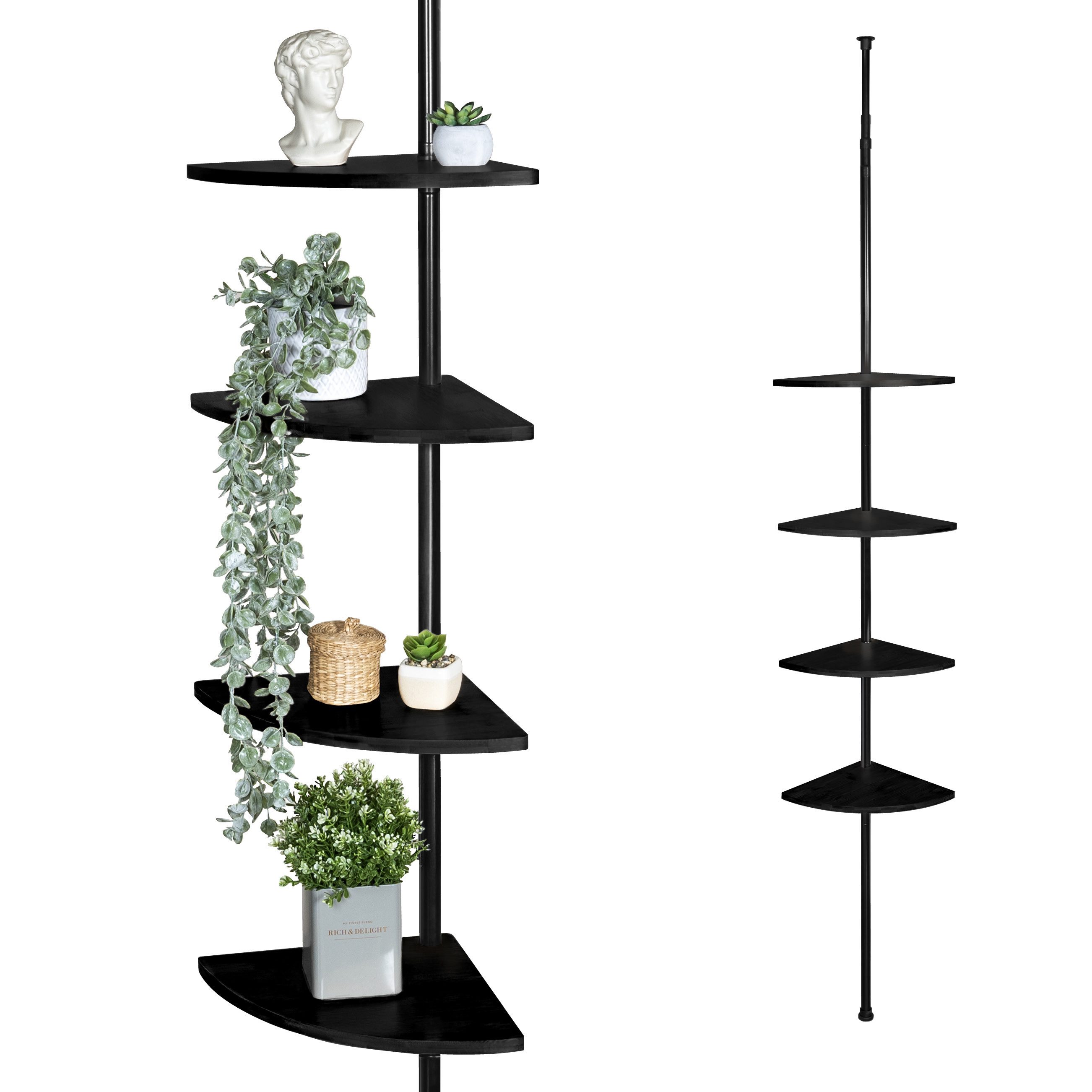 bremermann Eckregal Teleskopregal mit 4 Bambus Ablageböden günstig online kaufen