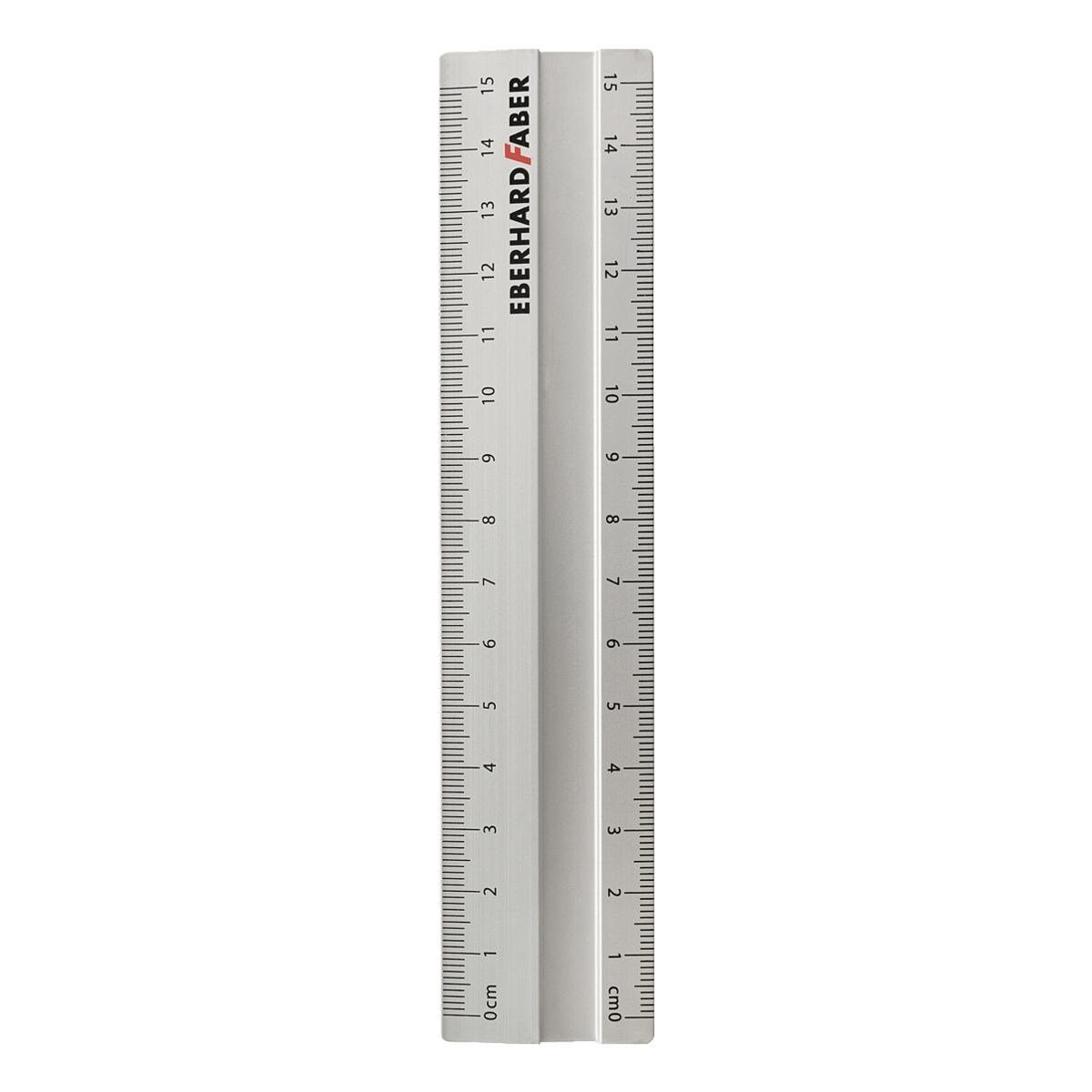 Eberhard Faber Lineal, 15 cm, Aluminium