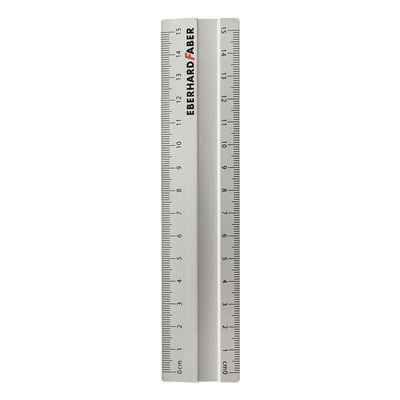 Eberhard Faber Lineal, 15 cm, Aluminium