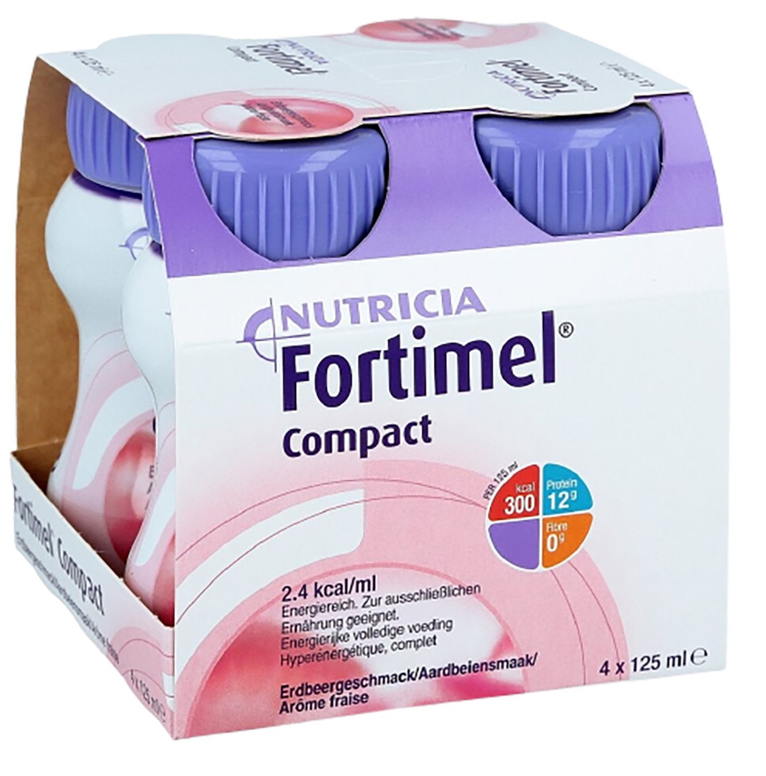 Trinkbeutel Fortimel Compact 2.4 4er Pack - Erdbeere