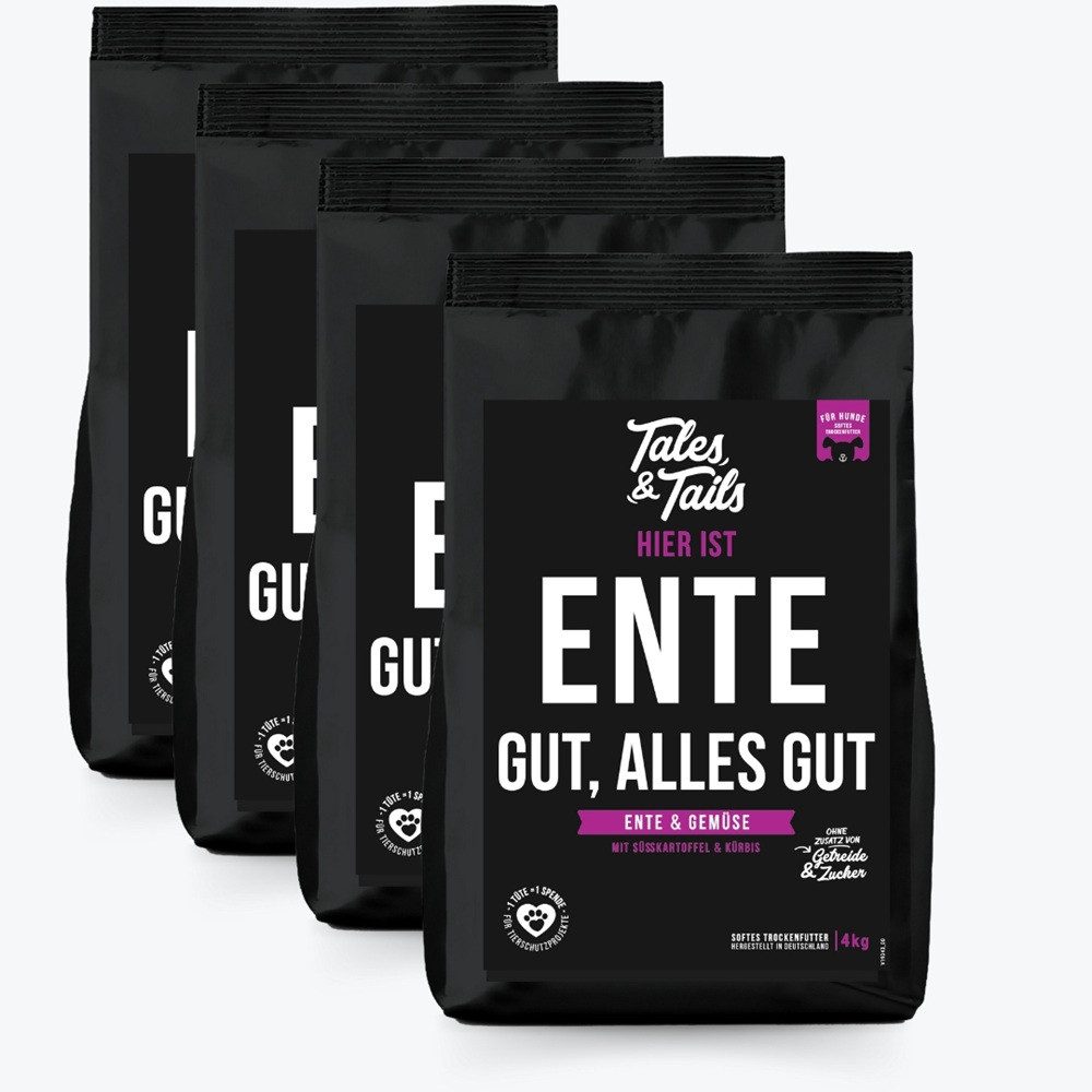 Tales & Tails Softtrockenfutter Ente gut, alles gut, Trockenfutter für: Hunde
