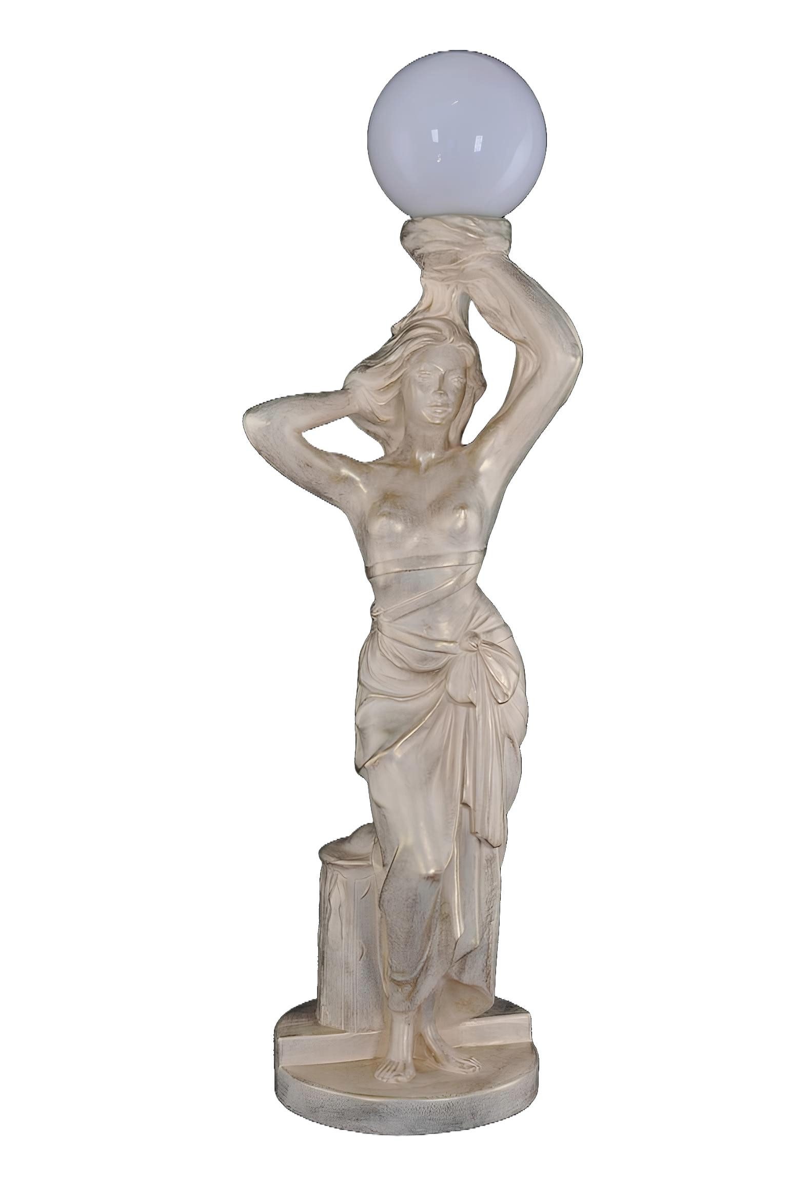 Xlmoebel Stehlampe Dekorative im antiken Stil mit Skulptur Design für Zuhause, Hergestellt in Europa