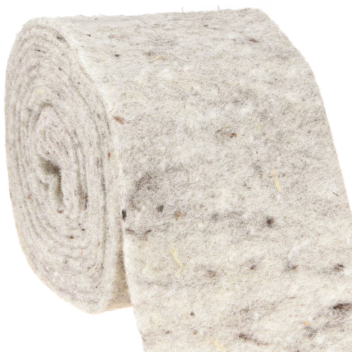 STYLIT by Lehner Wolle Filzband Filzband Grau 15cm 5m - Deko Stoffband aus 100% Schafwolle für