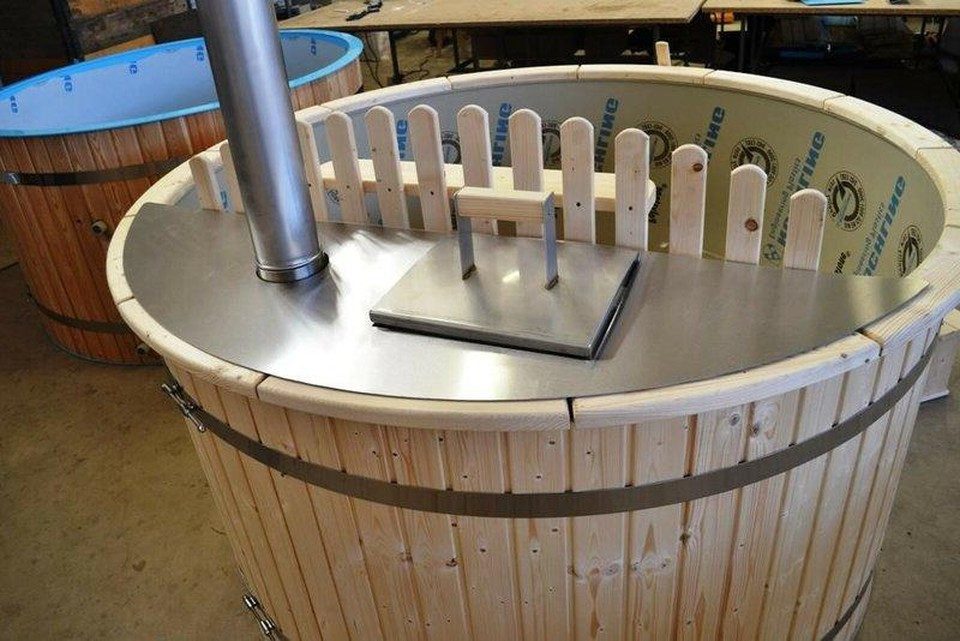 Xlmoebel Badebottich Badefass Wellnesspool Warmwasserbad Holzbottich Spa-Bad, Made in Europa