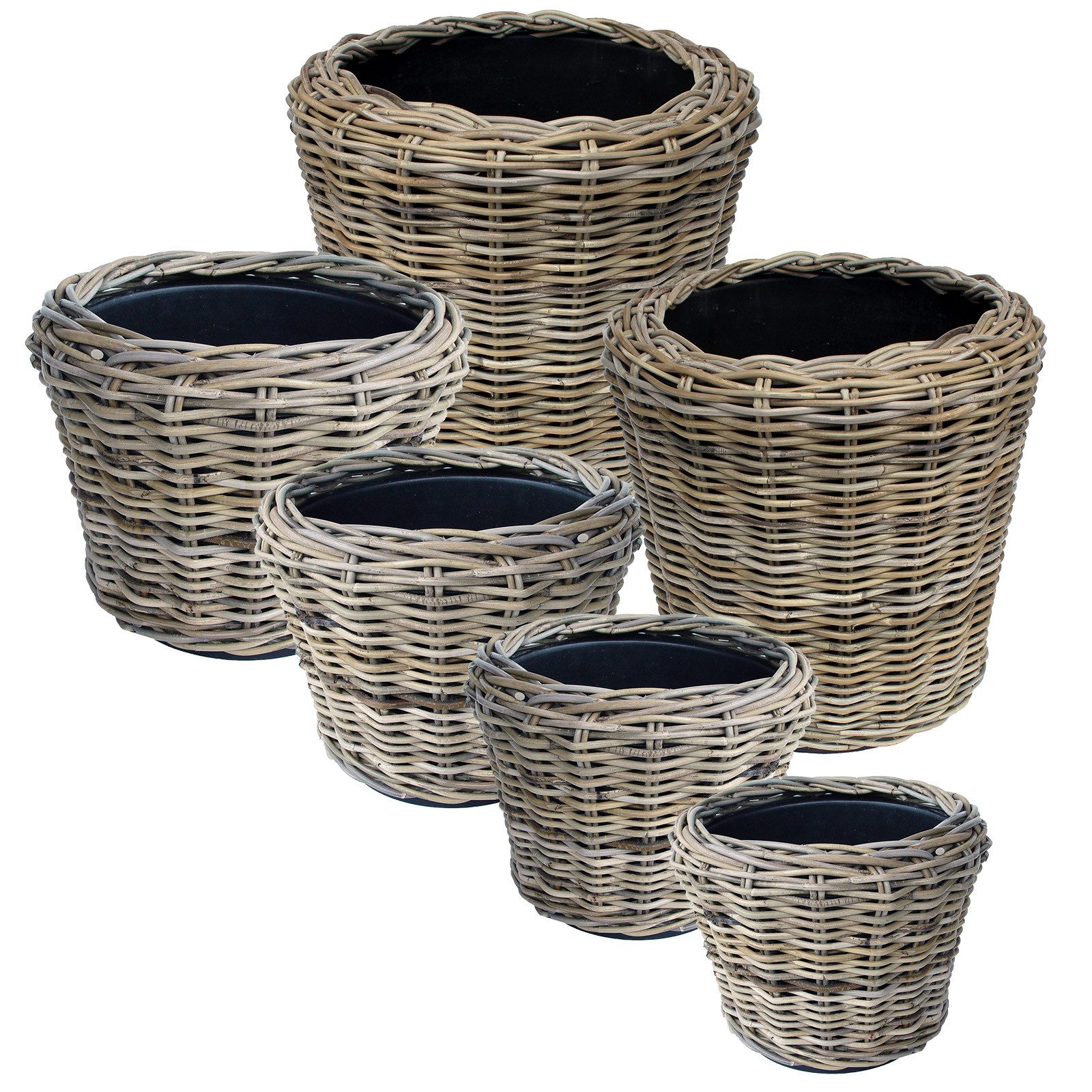 Blumentopf Pflanzkorb Pflanzentreppe Rattan Korb Pflanzkübel