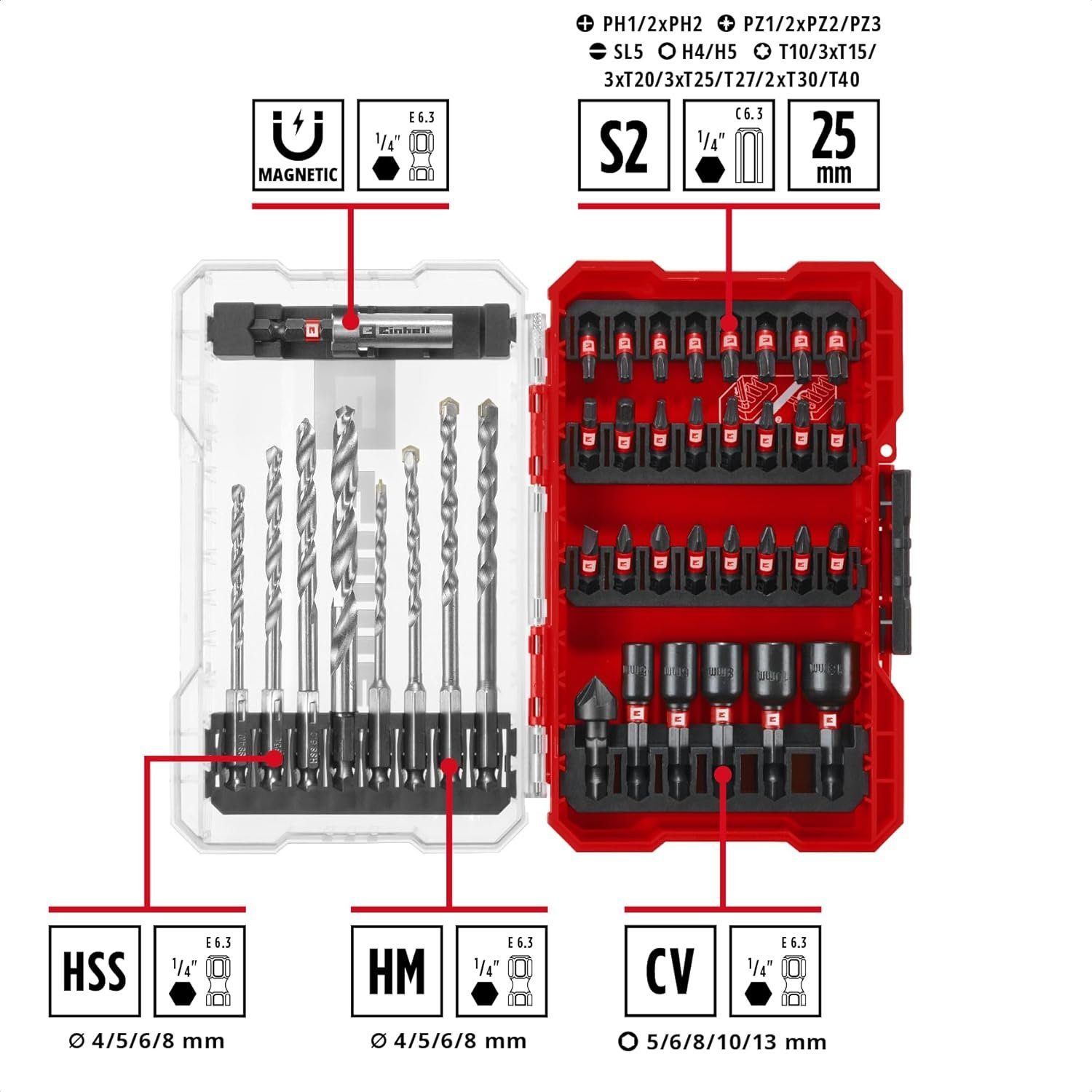 Einhell Bit-Set Original Einhell M-CASE 39-tlg. schlagfestes Zubehör-Set (25-mm-Bits, 39-St., Original Einhell M-CASE 39-tlg. schlagfestes Zubehör-Set (25-mm-Bi – Bild 2 von 5