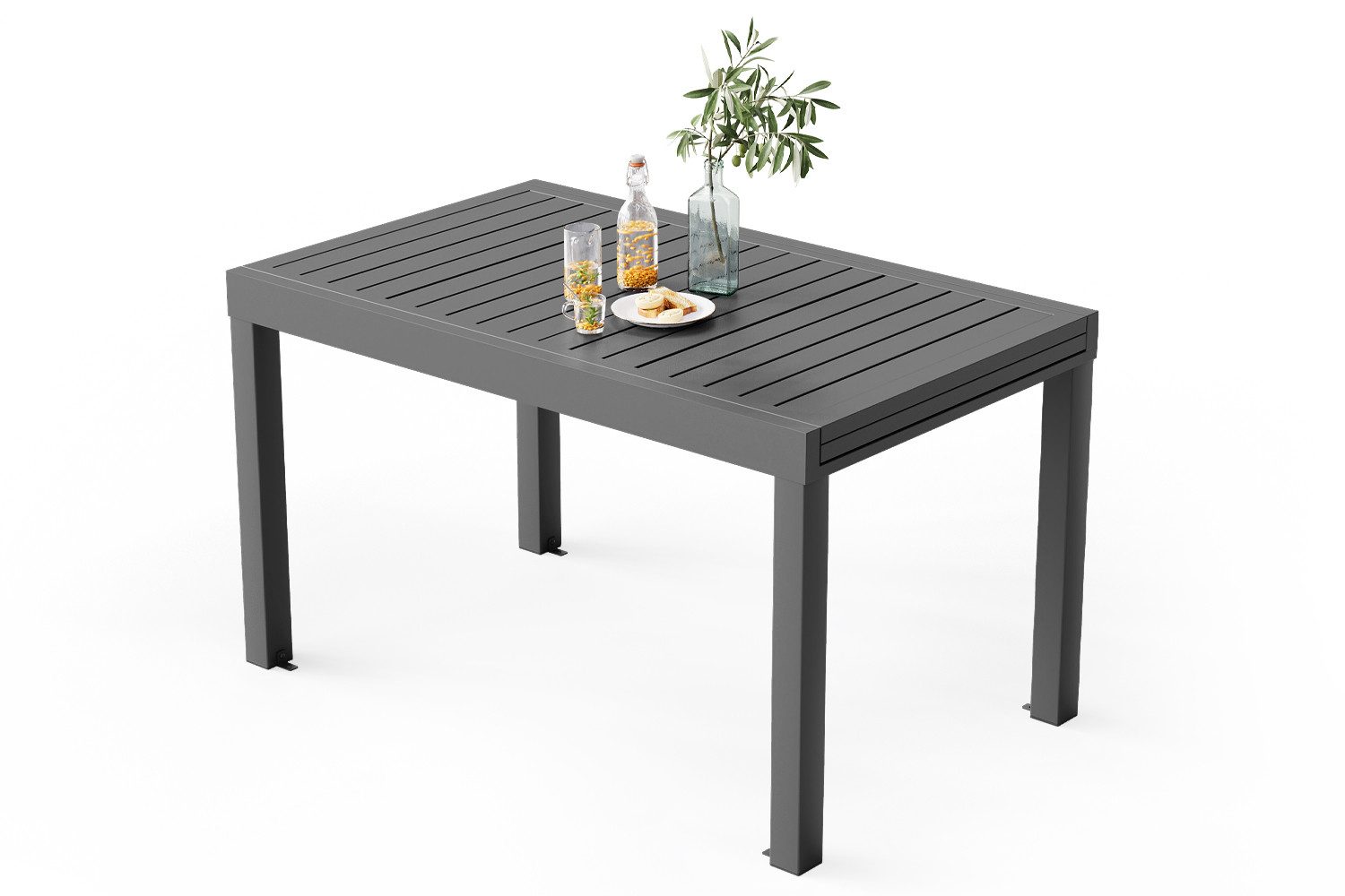 HOMALL Gartentisch Gartentisch Aluminium Ausziehtisch 80/160 günstig online kaufen
