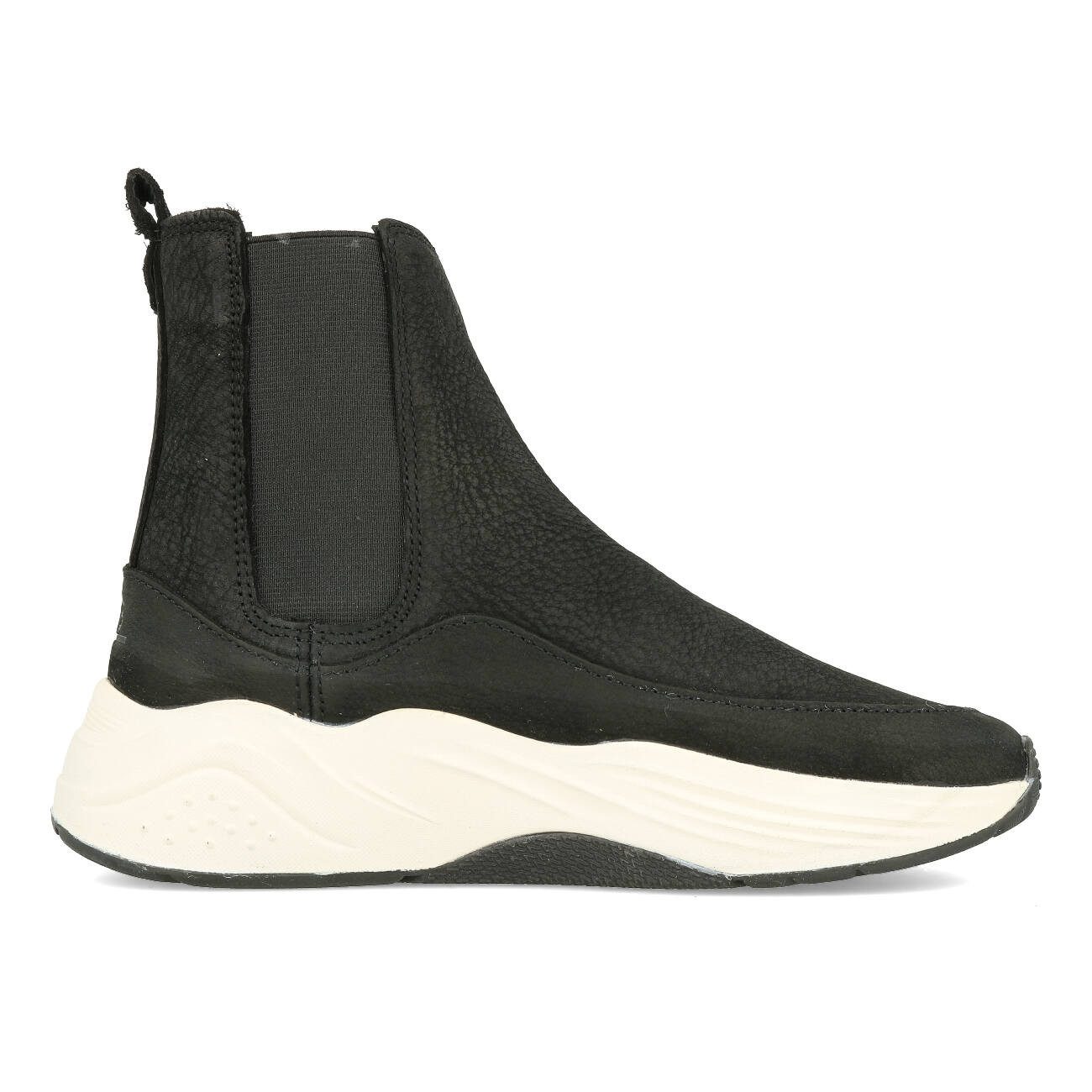 HUB HUB Flow N42 Oiled Nubuck Damen Black Off White Chelseaboots