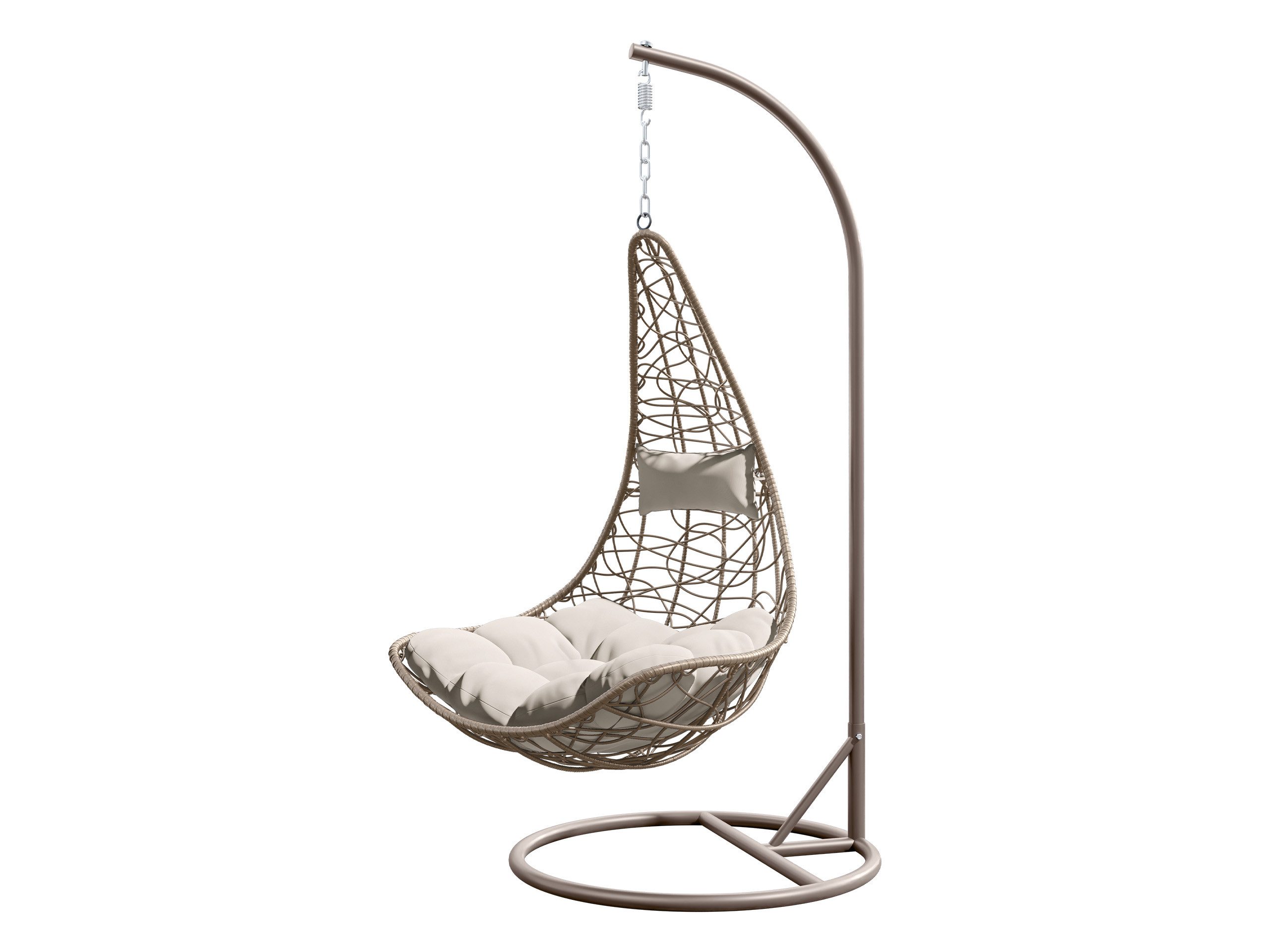 MIRJAN24 Hängesessel Boho (mit Gestell und Kissen-Set), Stahlskelett