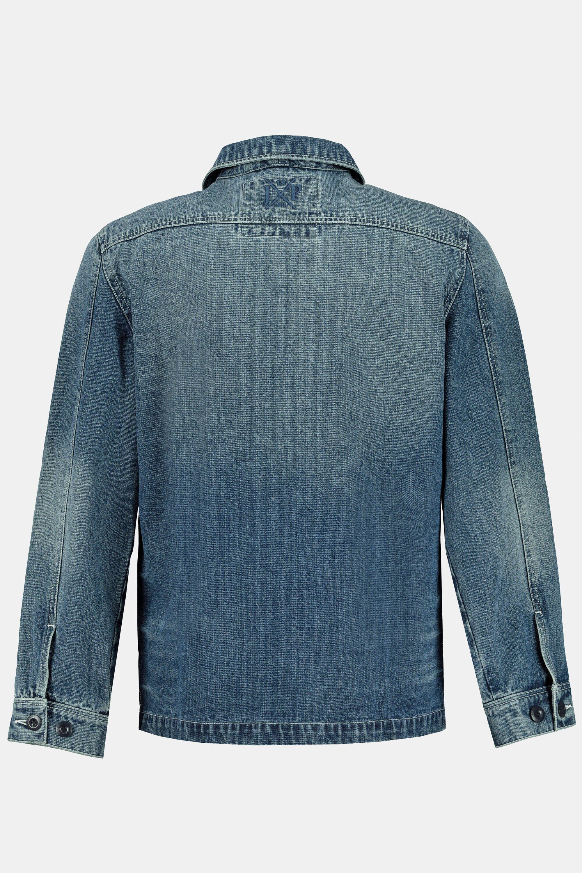 große denim Workerstyle Taschen JP1880 Funktionsjacke Jeansjacke blue