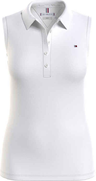Tommy Hilfiger Poloshirt »Slim Polo No Sleeve« mit Tommy Hilfiger Logo-Flag auf der Brust