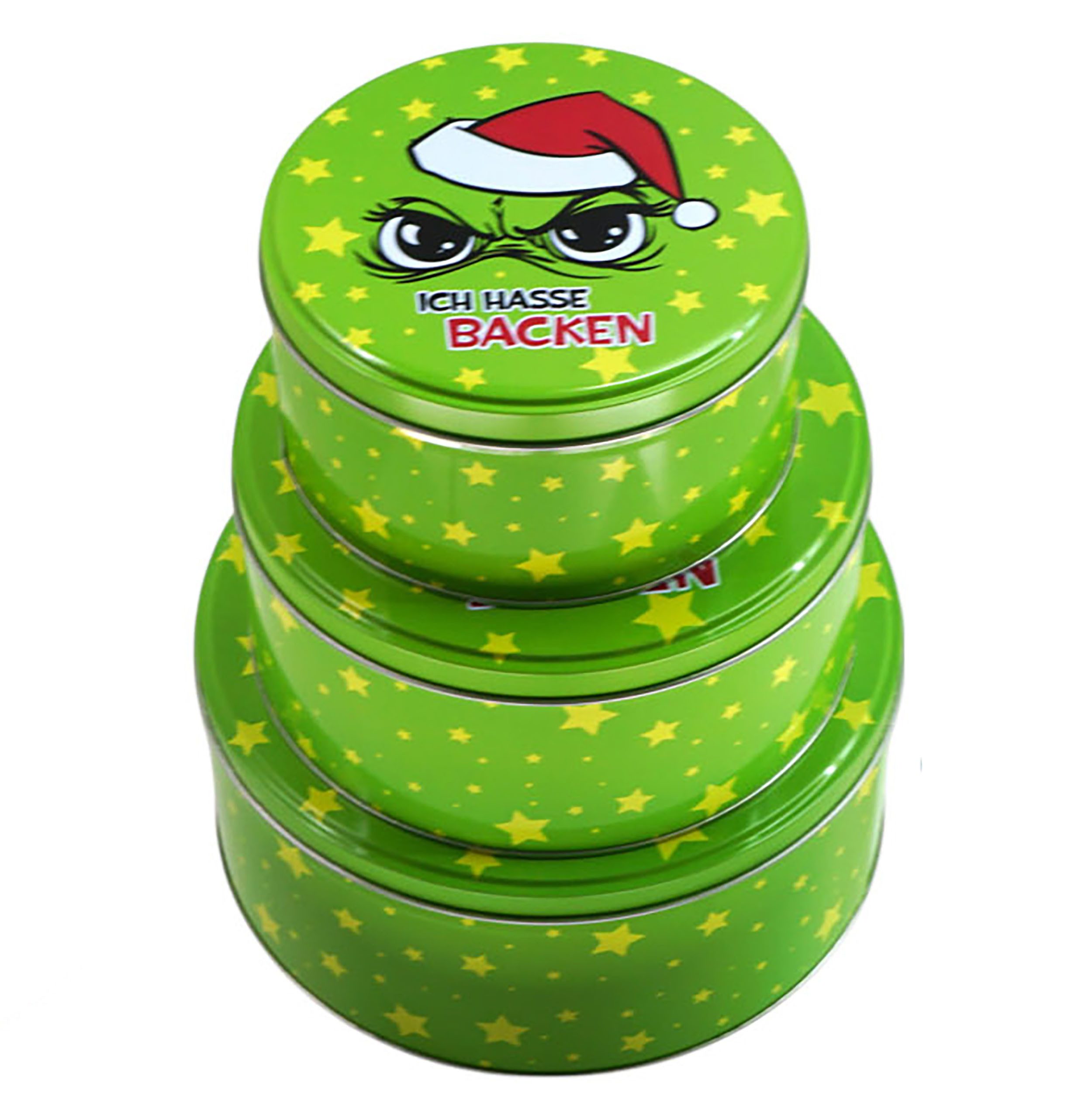 Annastore Vorratsdose 3-tlg. Set Gebäckdosen Plätzchendosen aus Metall Weihnachtsmuffel