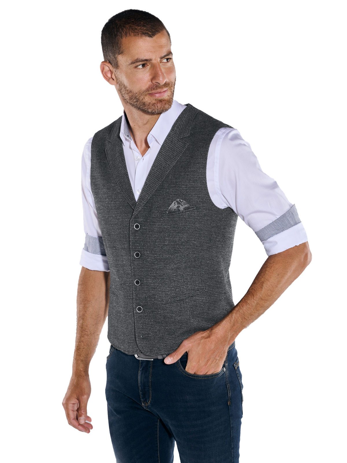 Engbers Anzugweste engbers Herren Sakko-Weste regular, Anthrazit günstig online kaufen