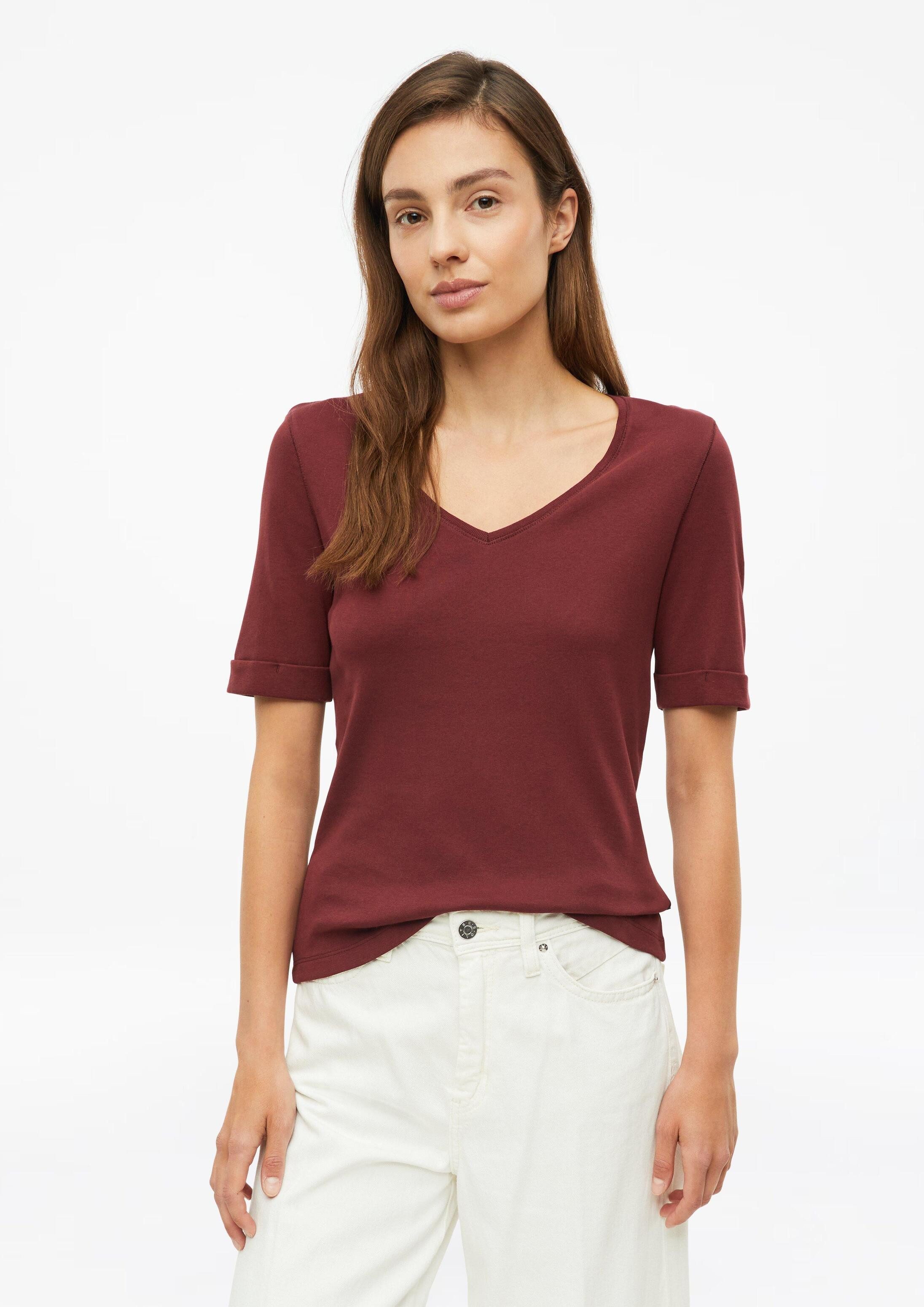 s.Oliver Kurzarmshirt T-Shirt Elastisches T-Shirt im Slim Fit