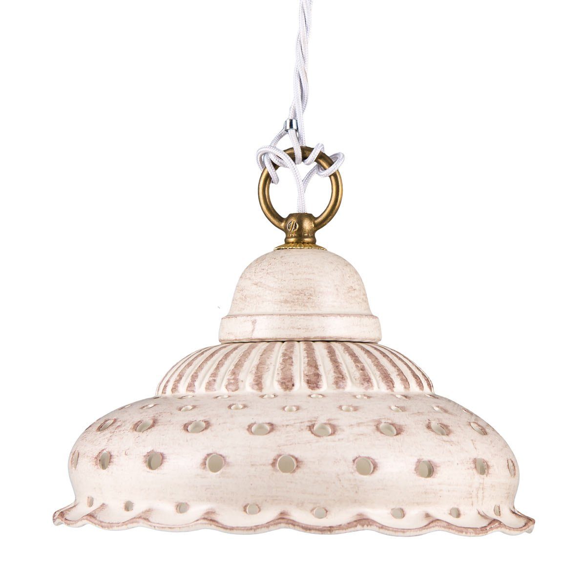 Deckenlampe, handgefertigt für Keramiklampe, Leuchten Küchenlampe Helios handbemalt Küche Esstisch, Keramik, beige Pendelleuchte Hängelampe,