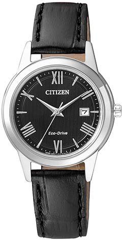 Citizen Solaruhr FE1081-08E, Armbanduhr, Damenuhr, Datum, Lederarmband
