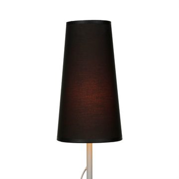 Licht-Erlebnisse Lampenschirm GLIONA, Stoffschirm für Stehlampe Ø 18,5 cm konisch Schwarz Gold