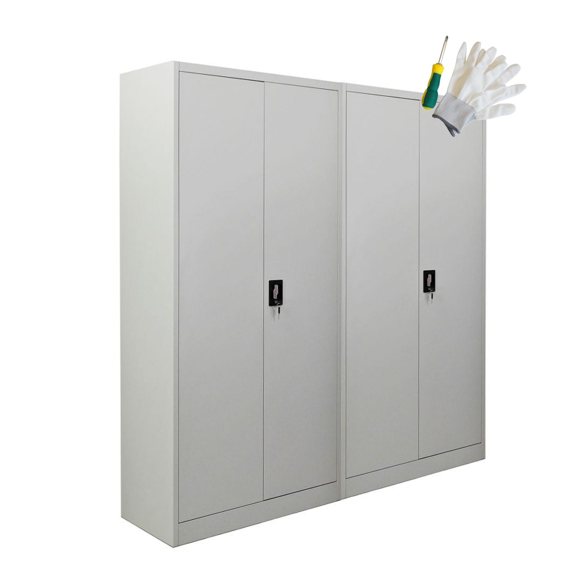 PROREGAL® Mehrzweckschrank Mega Deal Flügeltürenschrank ELEPHANT (2-St) Robuster Flügeltürenschrank Stahlschrank Werkstattschrank Spind