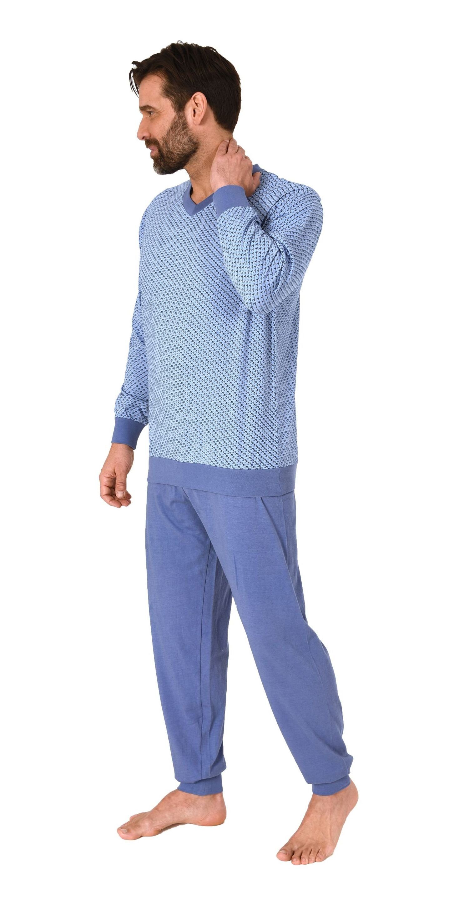 Normann Pyjama Herren Schlafanzug lang mit günstig online kaufen