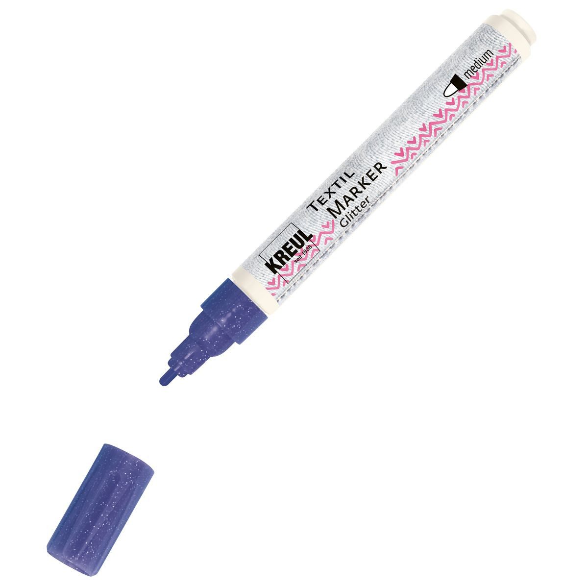 Textilmarker KREUL Textilmarker Glitter medium violett
